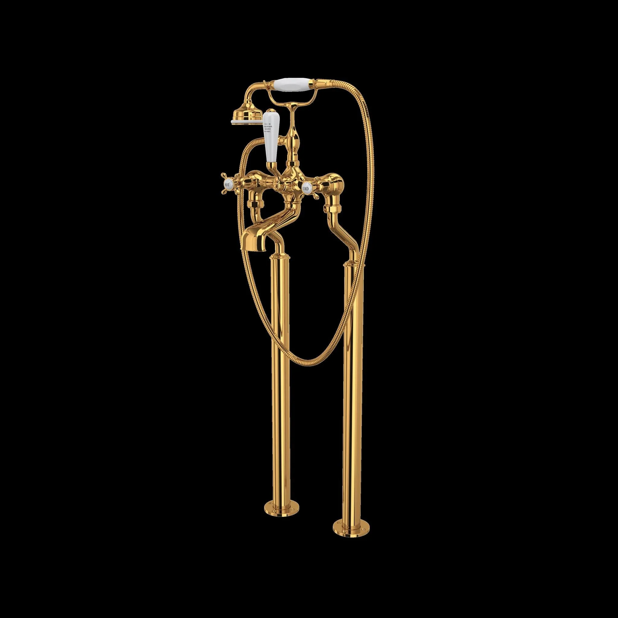 Perrin & Rowe U.3521 Edwardian Floor Mount Tub Filler - Image 3