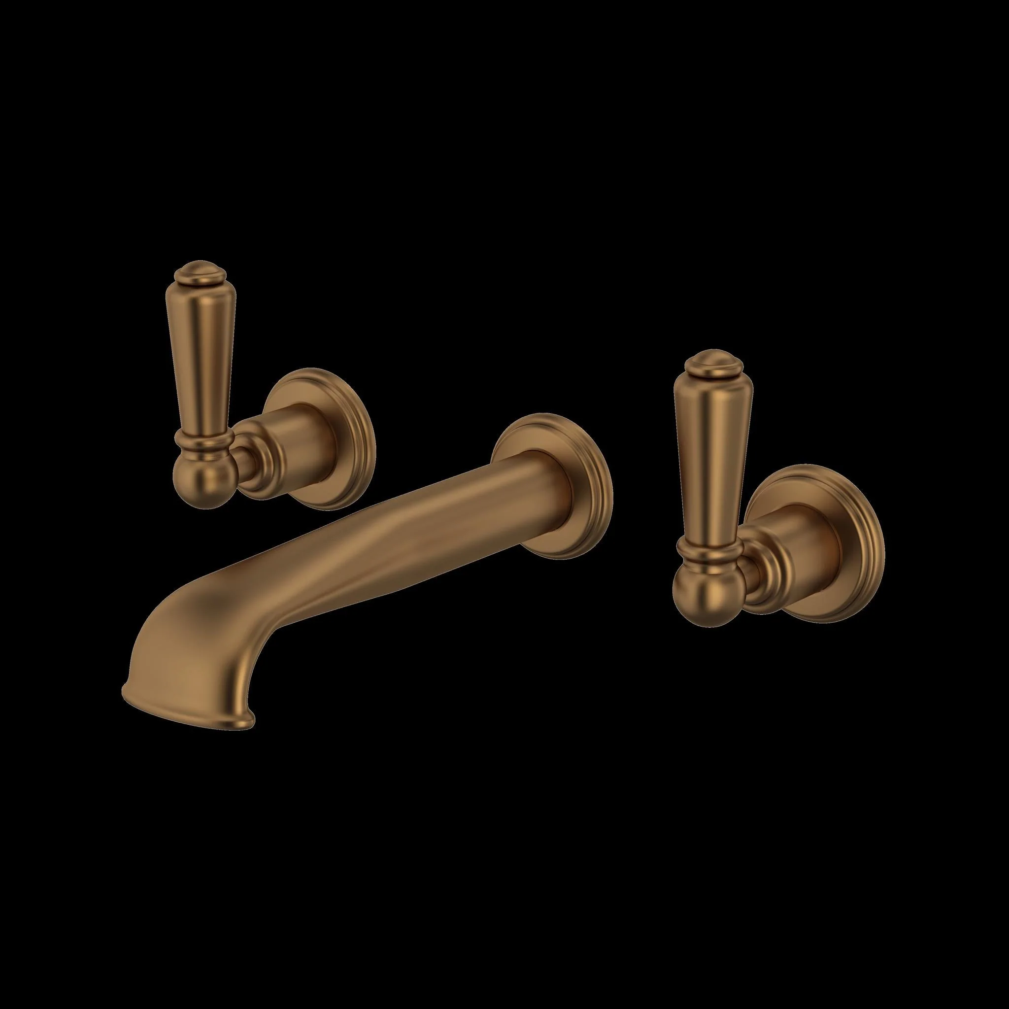 Perrin & Rowe U.3560 Edwardian Wall Mount Lavatory Faucet With U-Spout - Image 2