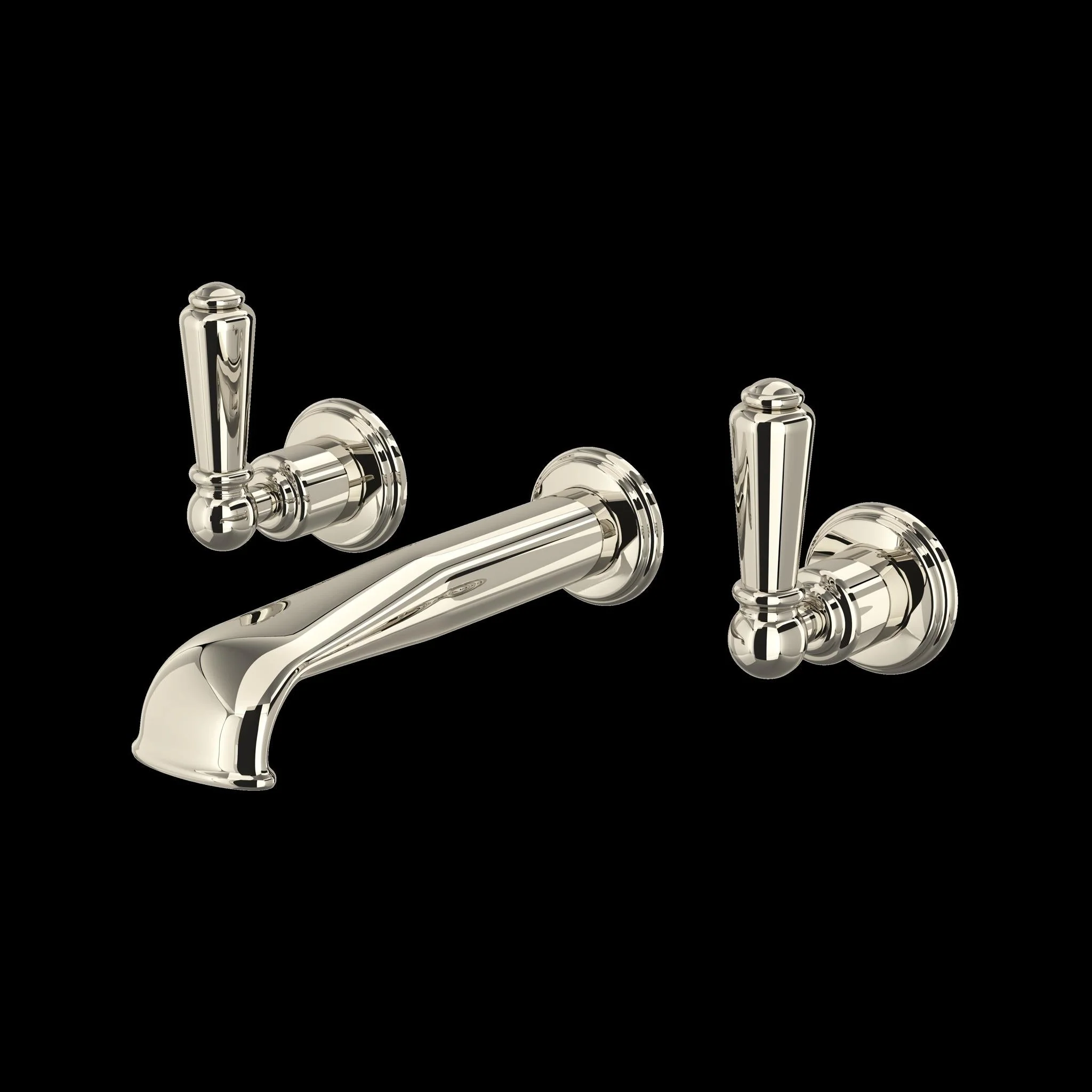 Perrin & Rowe U.3560 Edwardian Wall Mount Lavatory Faucet With U-Spout - Image 4