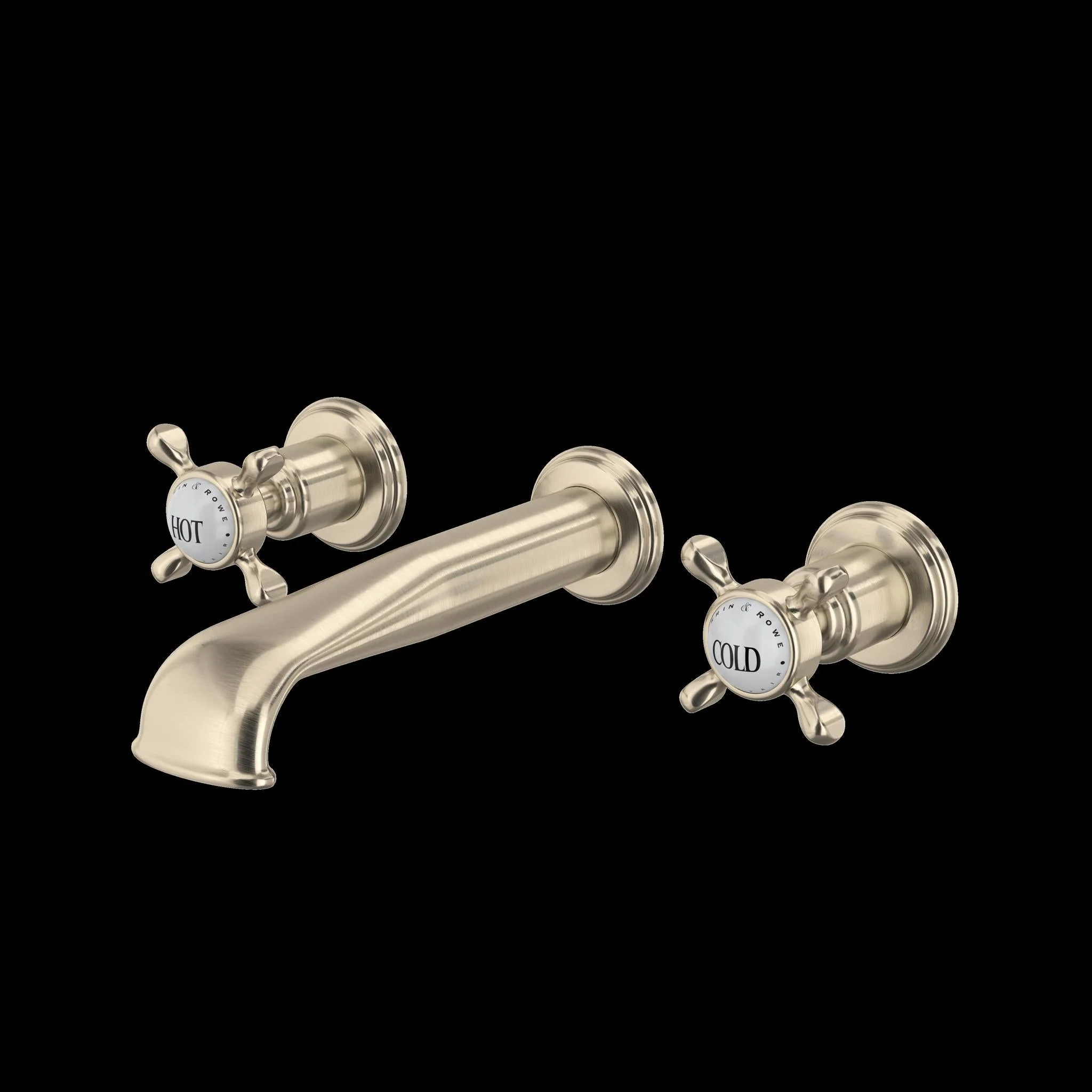 Perrin & Rowe U.3561 Edwardian Wall Mount Lavatory Faucet With U-Spout - Image 5