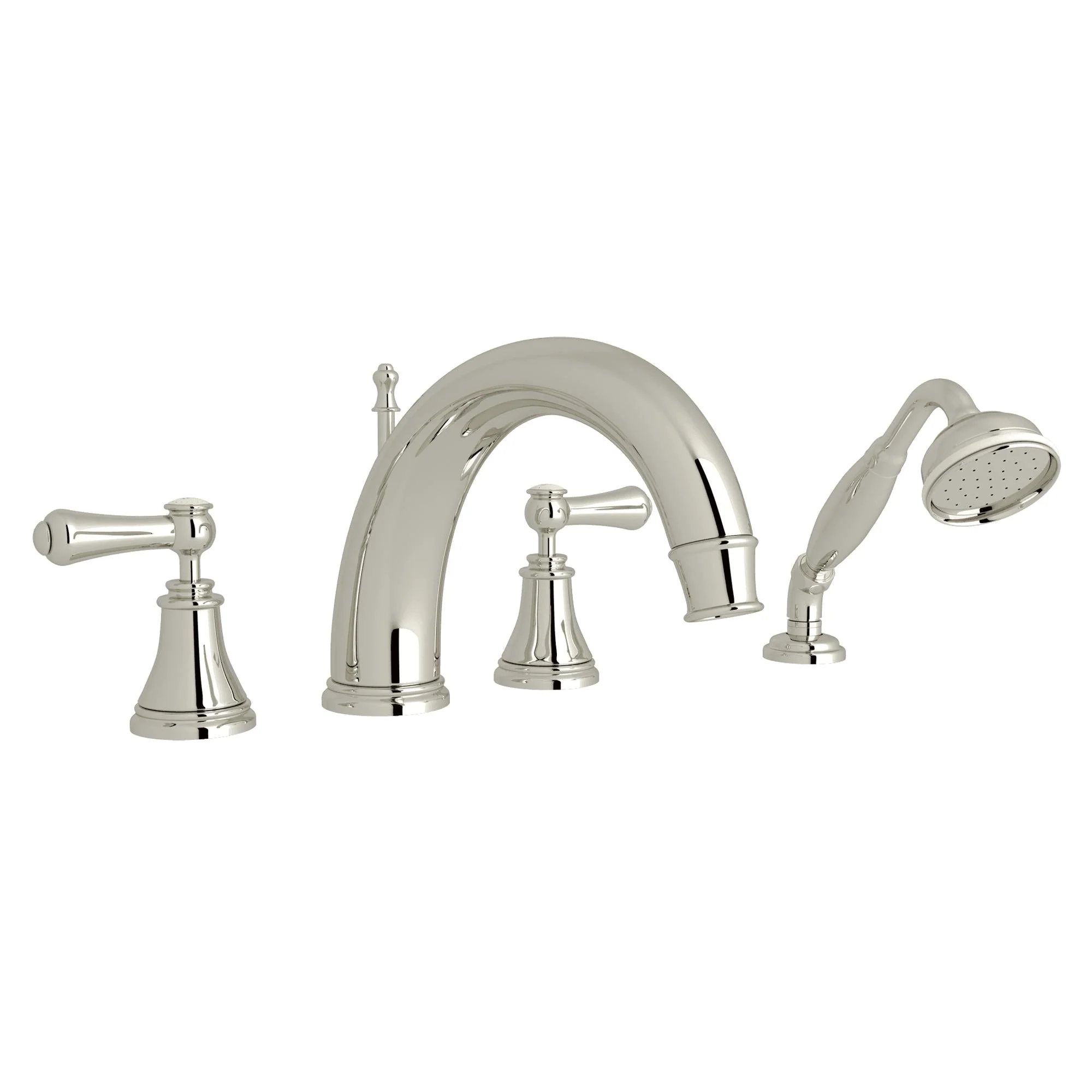 Perrin & Rowe U.3648 Georgian Era 4-Hole Deck Mount Tub Filler with C-Spout - Image 10