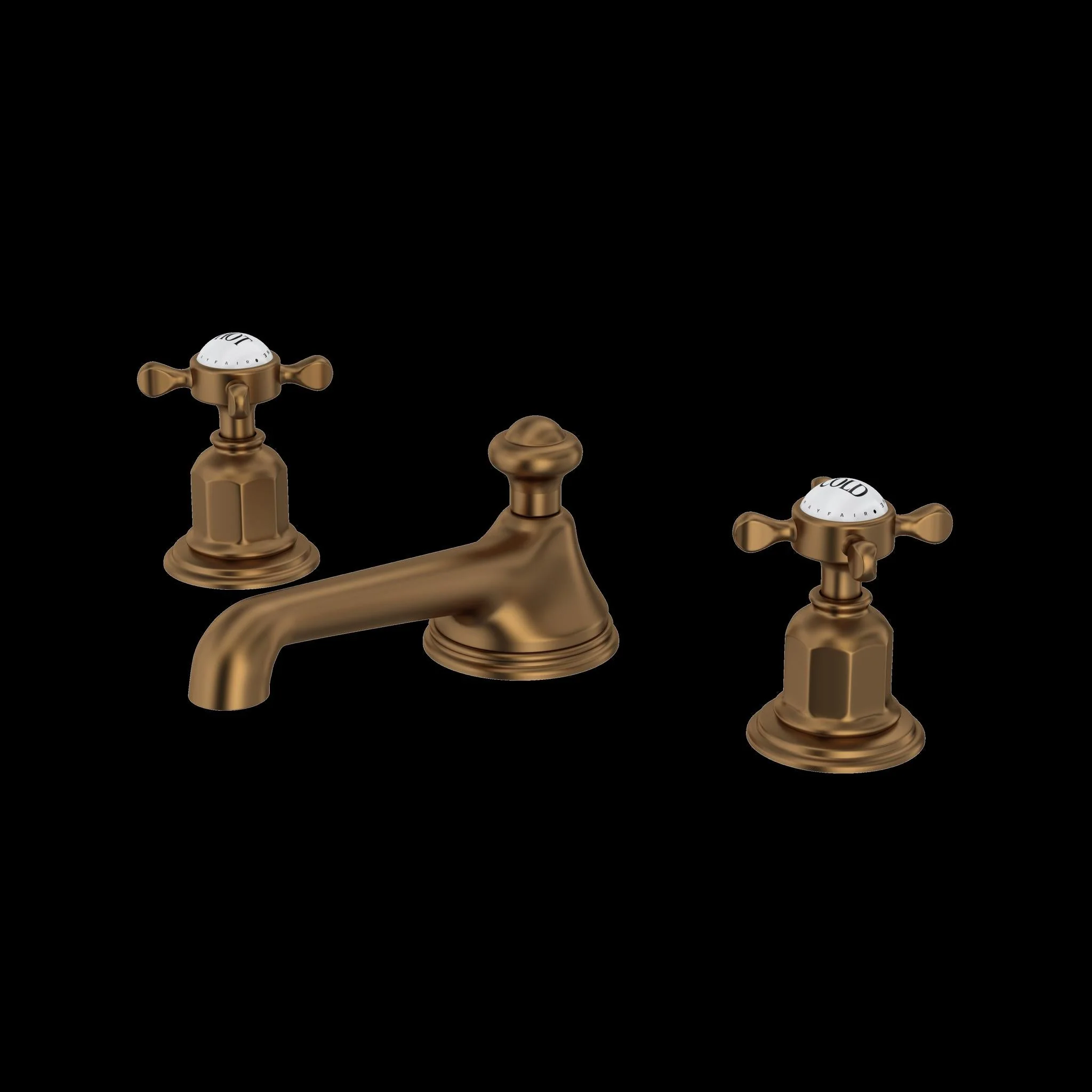 Perrin & Rowe U.3706 Edwardian Widespread Lavatory Faucet With Low Spout - Image 2
