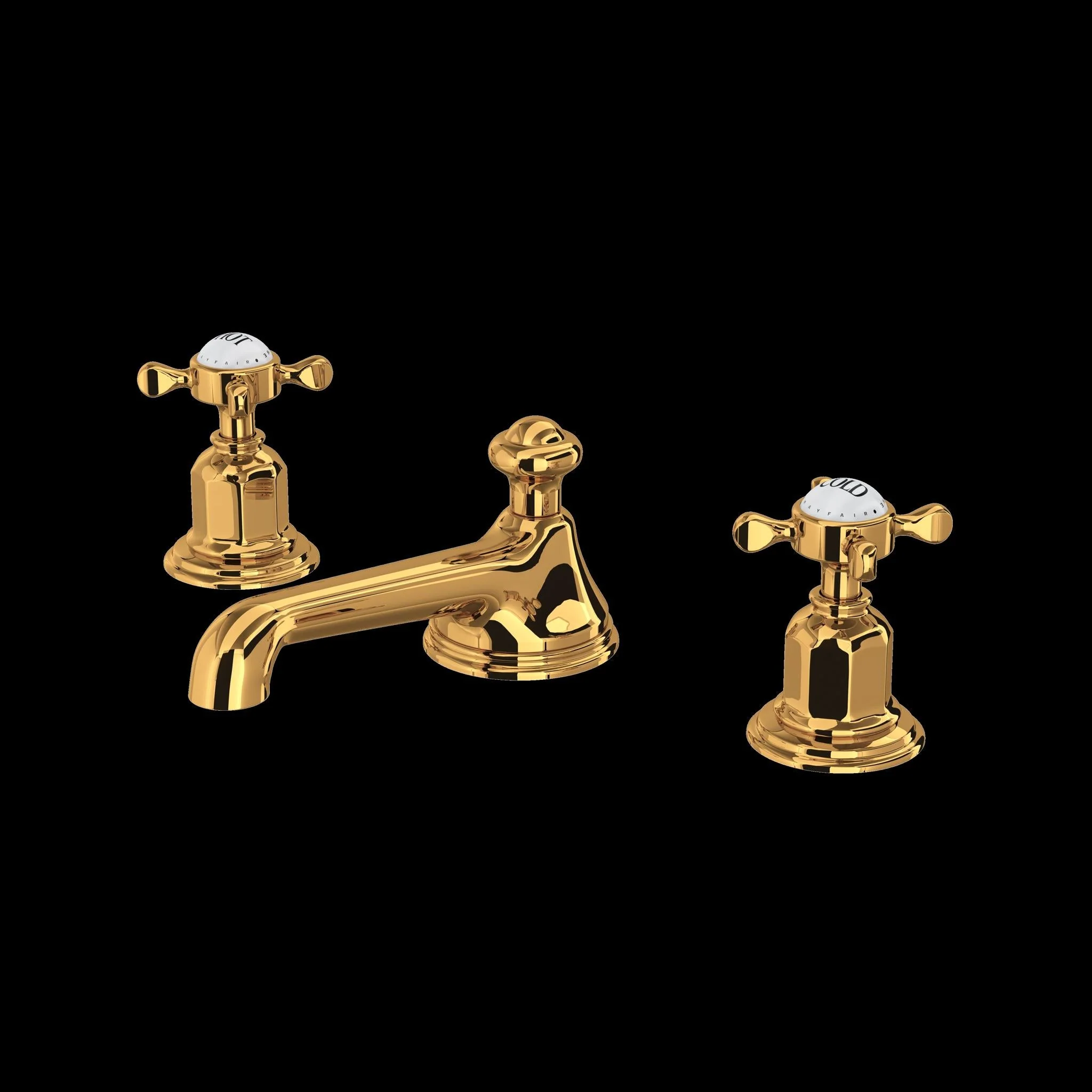 Perrin & Rowe U.3706 Edwardian Widespread Lavatory Faucet With Low Spout - Image 3