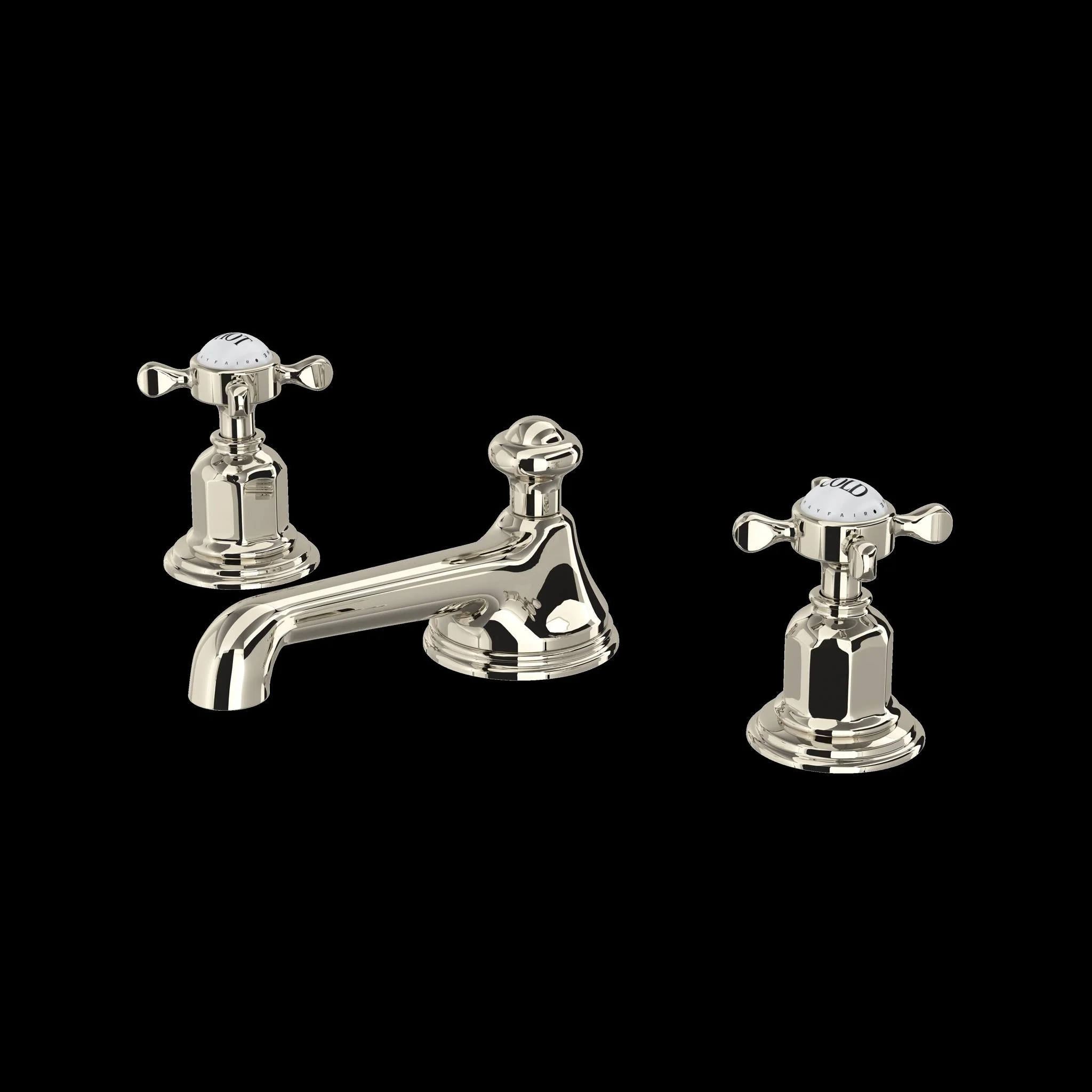 Perrin & Rowe U.3706 Edwardian Widespread Lavatory Faucet With Low Spout - Image 4