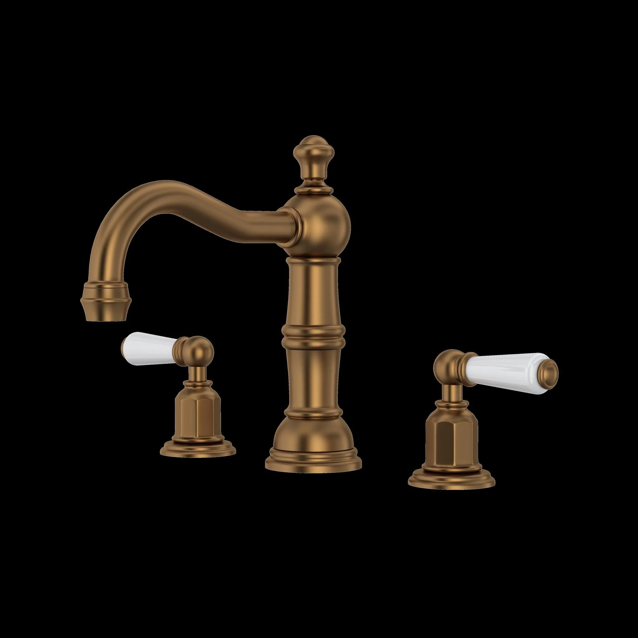 Perrin & Rowe U.3720 Edwardian Widespread Lavatory Faucet With Column Spout - Image 2