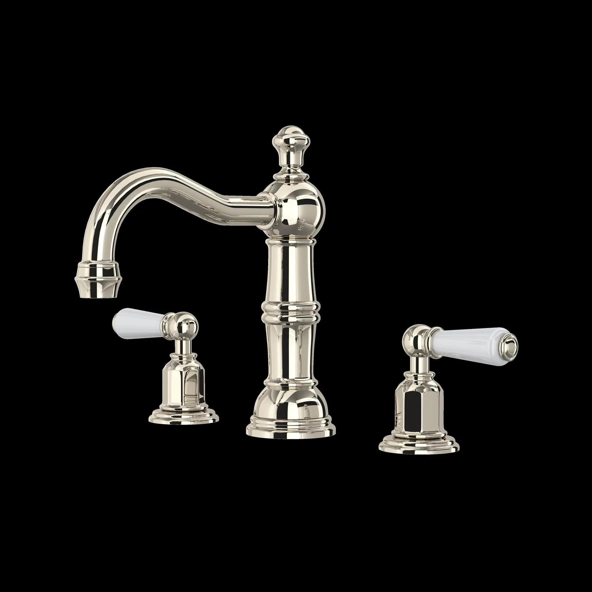 Perrin & Rowe U.3720 Edwardian Widespread Lavatory Faucet With Column Spout - Image 4