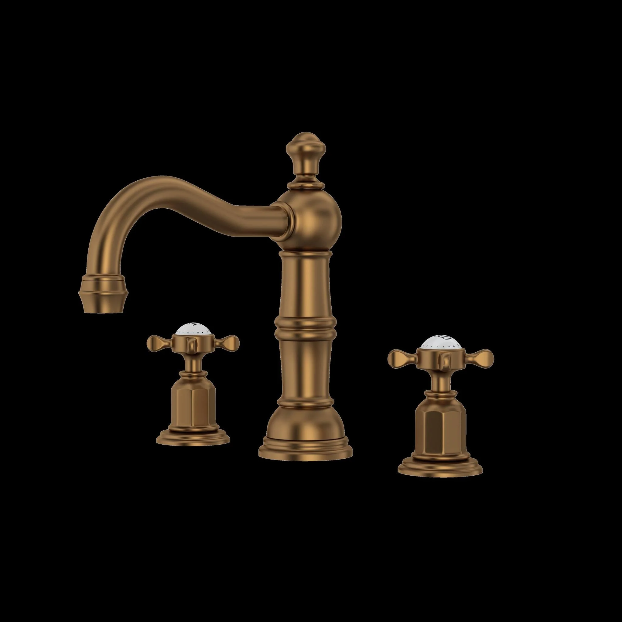 Perrin & Rowe U.3721 Edwardian Widespread Lavatory Faucet With Column Spout - Image 2