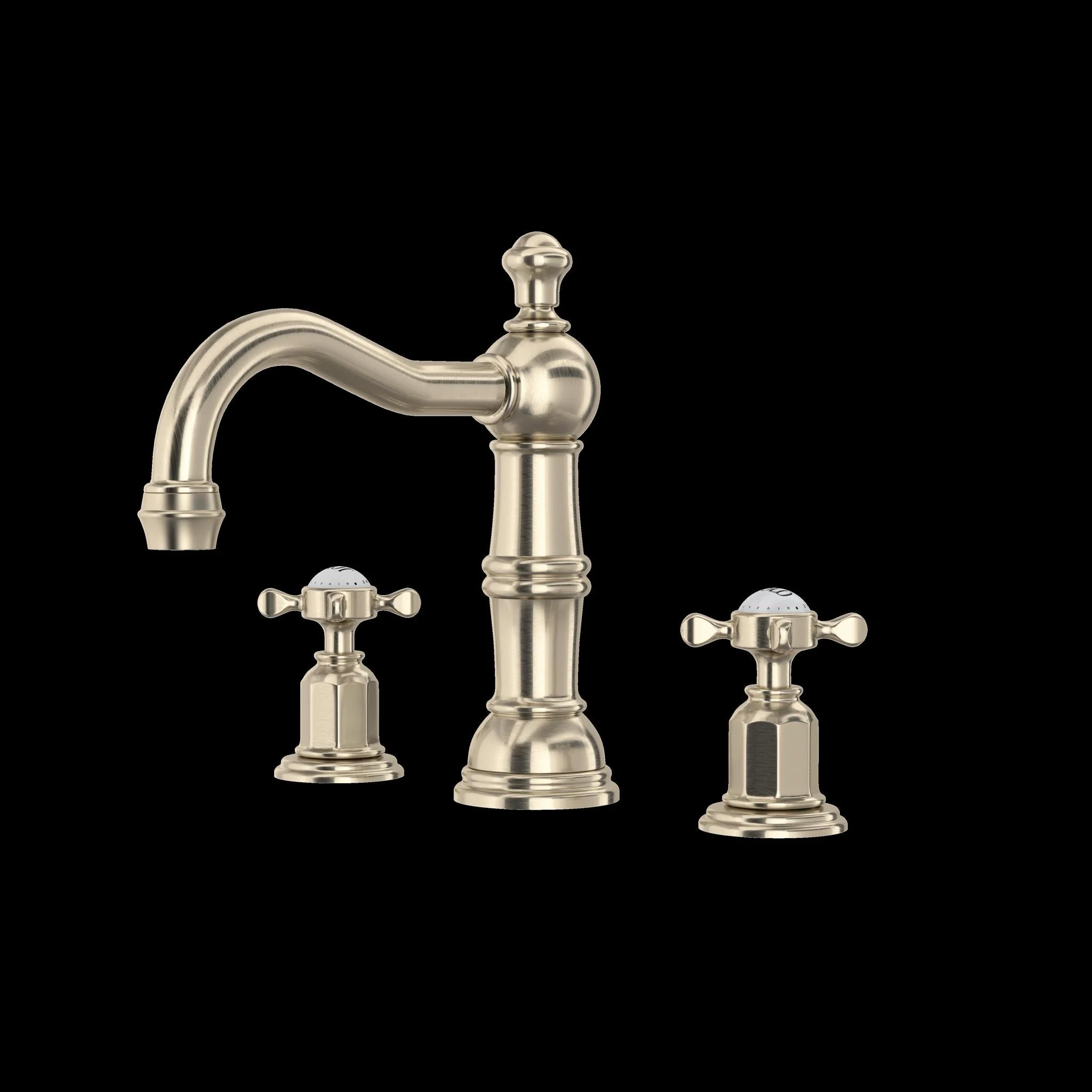 Perrin & Rowe U.3721 Edwardian Widespread Lavatory Faucet With Column Spout - Image 5