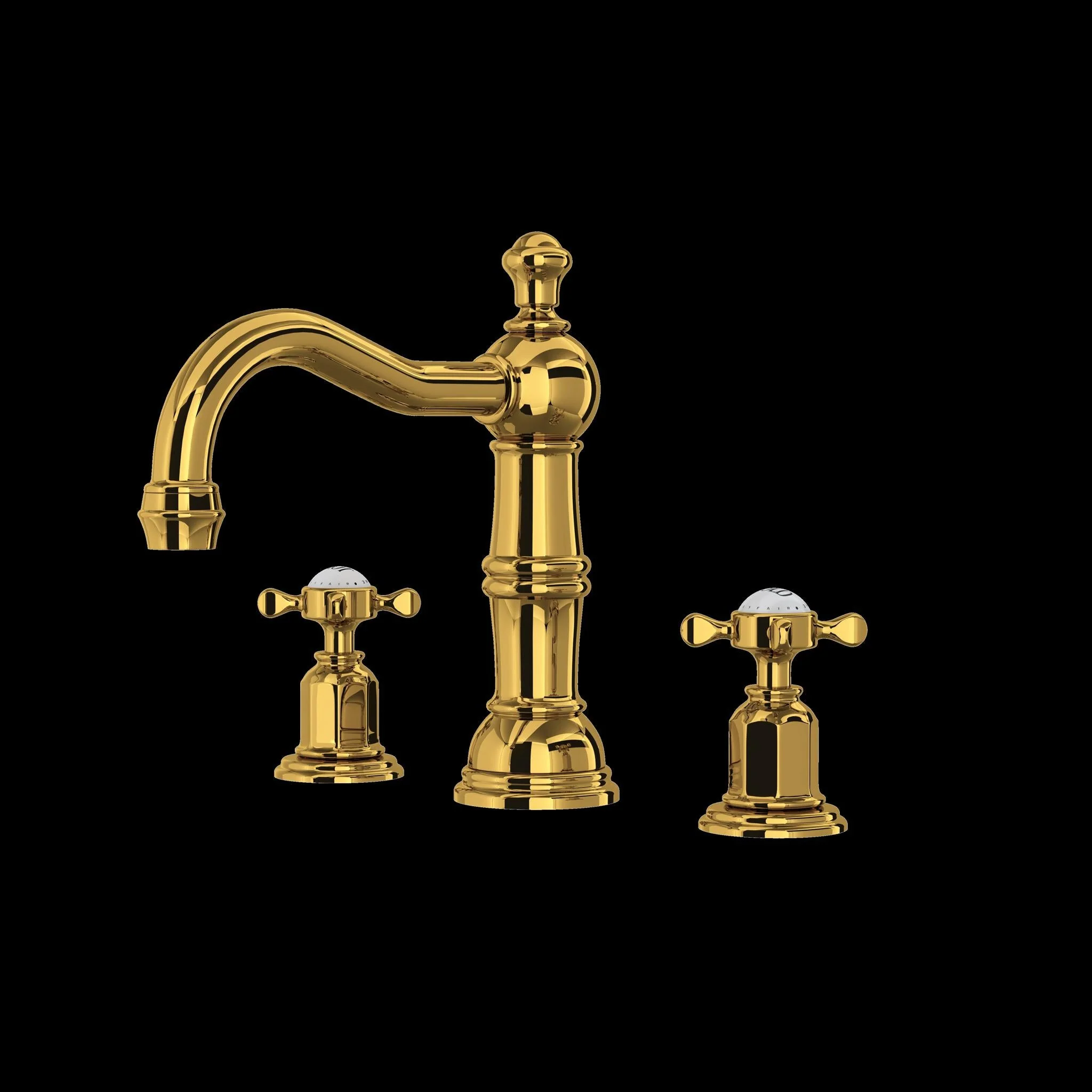 Perrin & Rowe U.3721 Edwardian Widespread Lavatory Faucet With Column Spout - Image 6