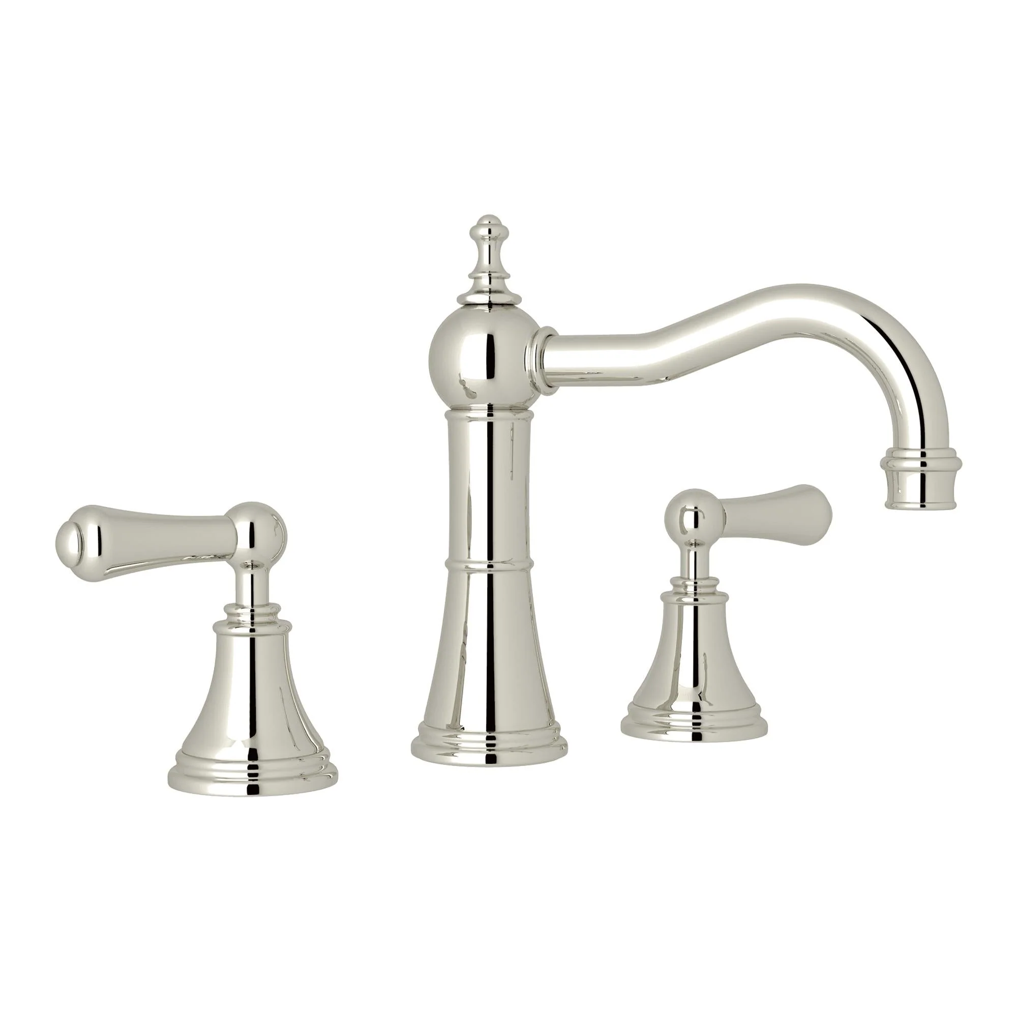 Perrin & Rowe U.3723 Georgian Era Widespread Lavatory Faucet With Column Spout - Image 4