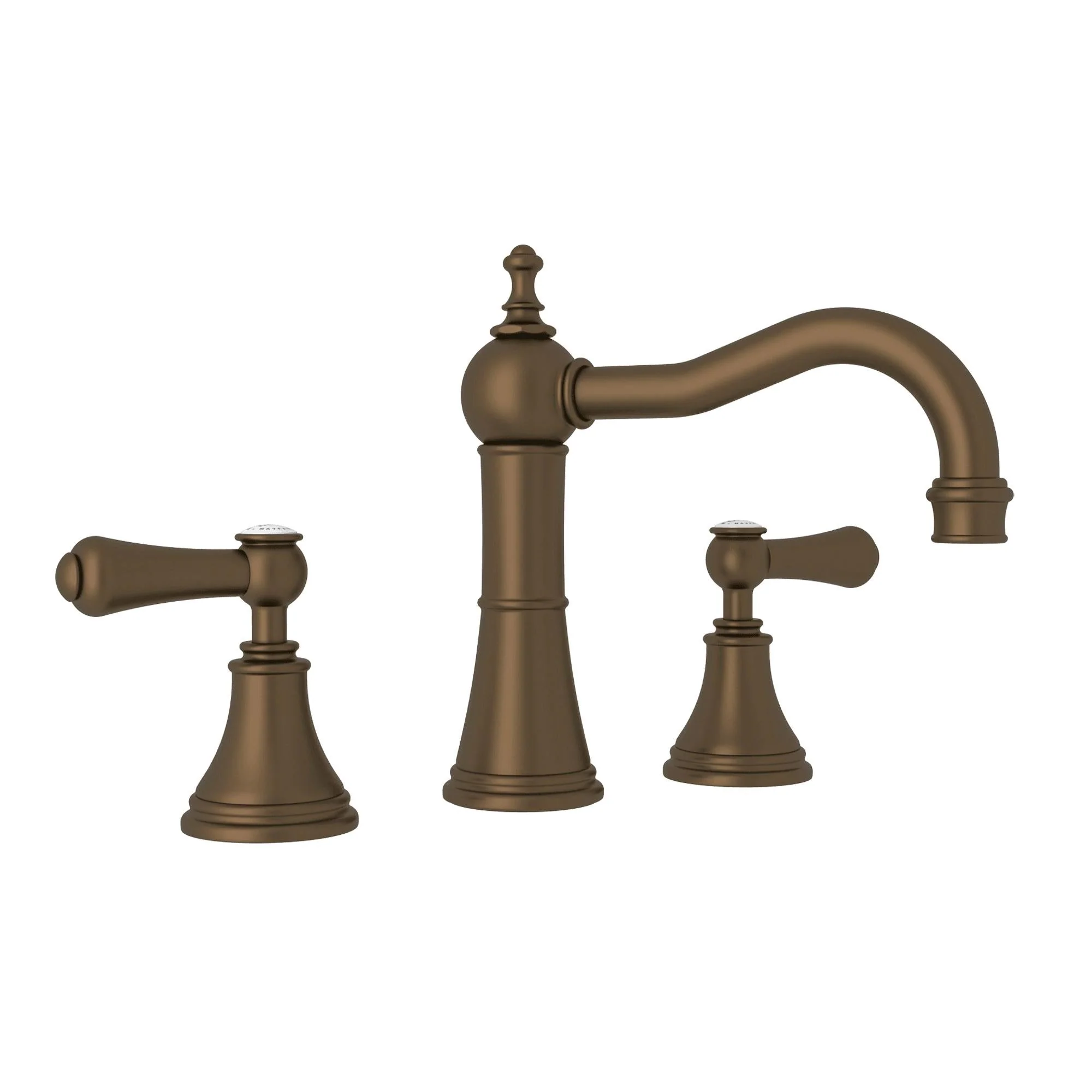Perrin & Rowe U.3723 Georgian Era Widespread Lavatory Faucet With Column Spout - Image 8
