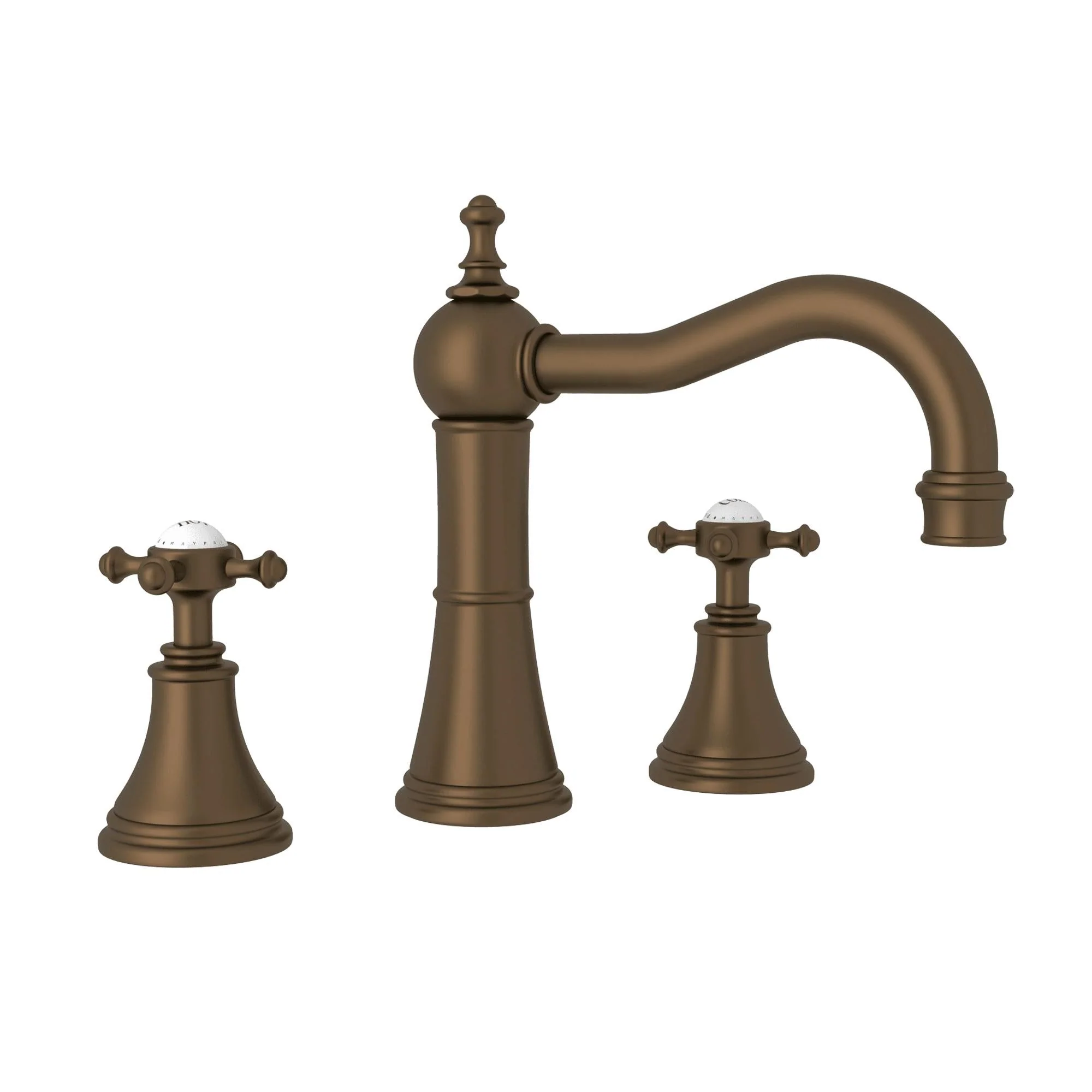 Perrin & Rowe U.3724 Georgian Era Widespread Lavatory Faucet With Column Spout - Image 2