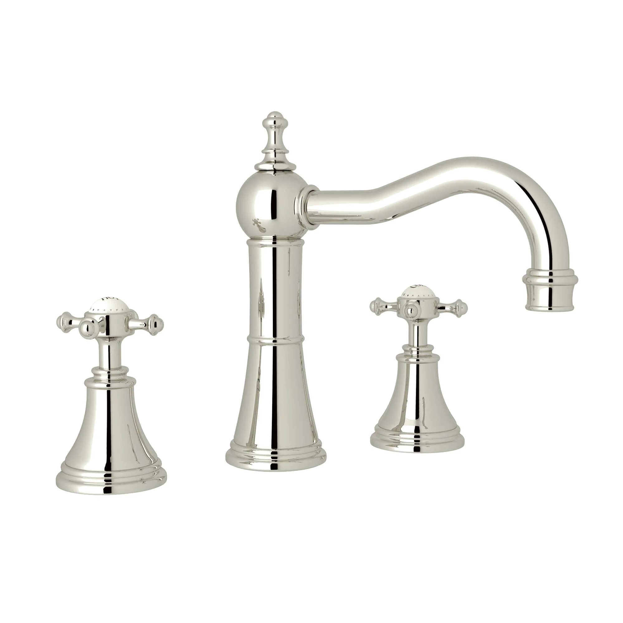 Perrin & Rowe U.3724 Georgian Era Widespread Lavatory Faucet With Column Spout - Image 4