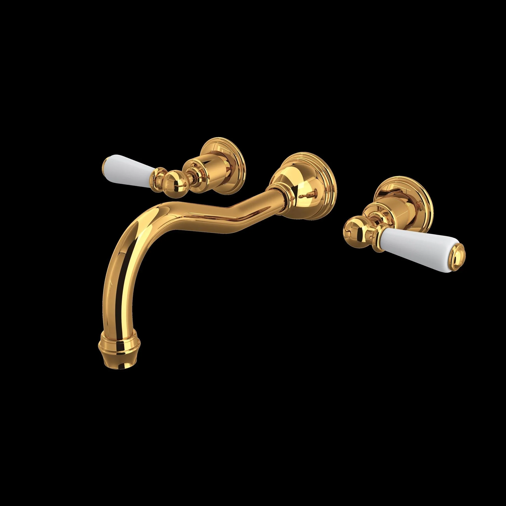 Perrin & Rowe U.3780 Edwardian Wall Mount Tub Filler - Image 3