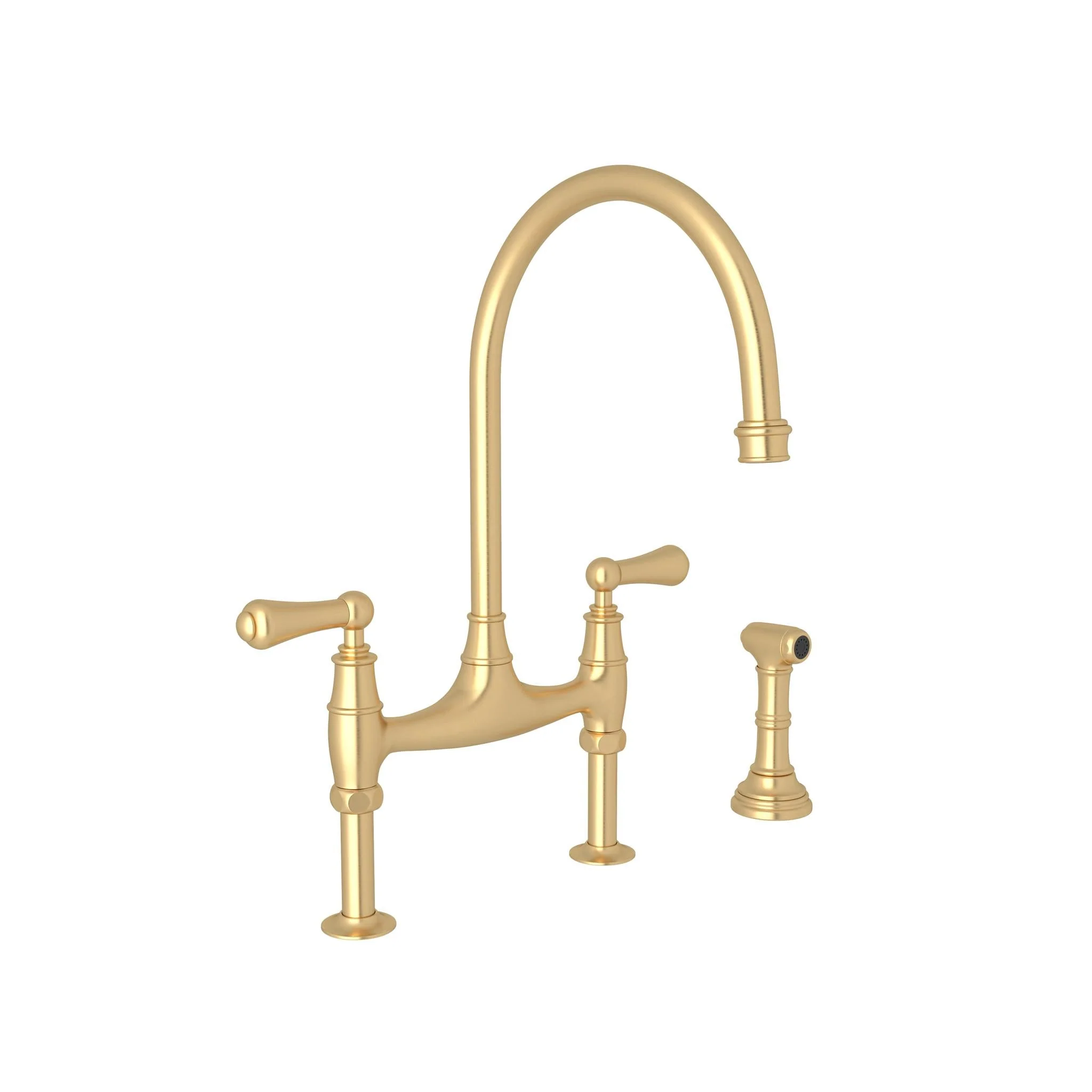 Perrin & Rowe U.4719 Georgian Era Bridge Kitchen Faucet With Side Spray - Image 5
