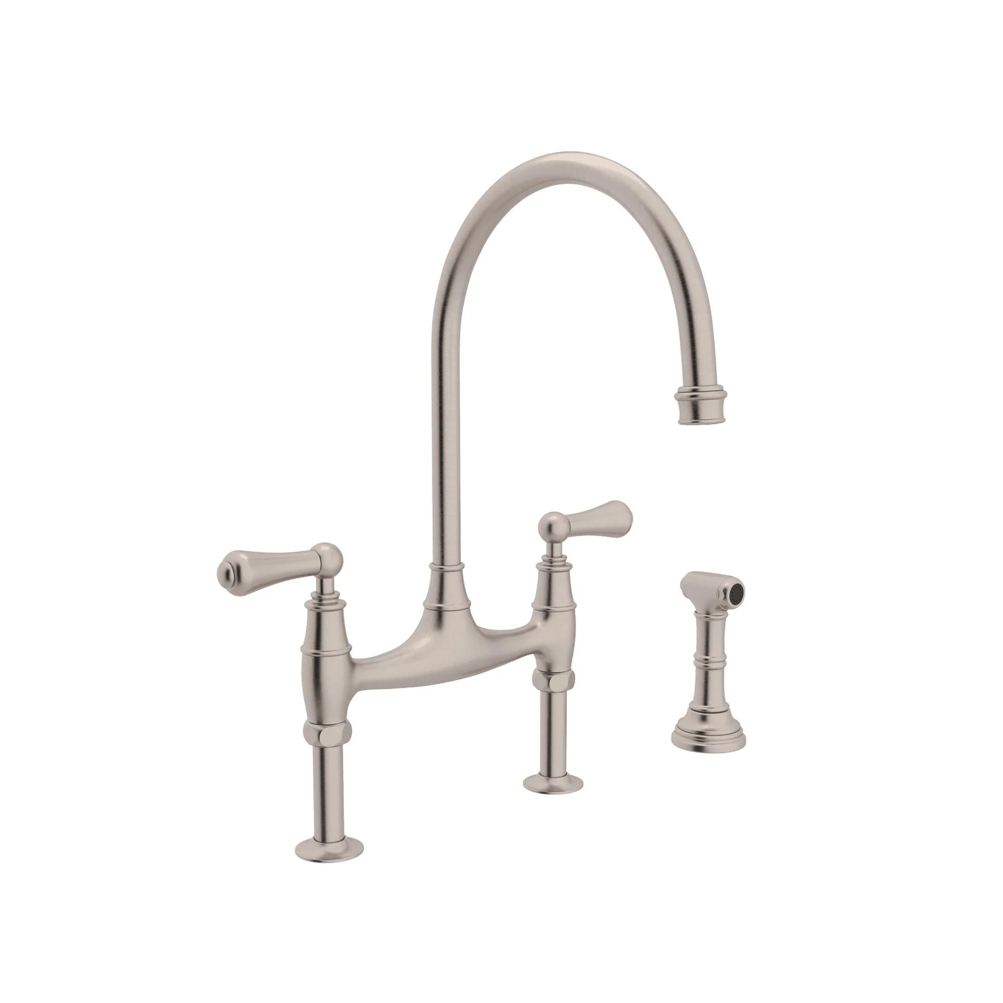 Perrin & Rowe U.4719 Georgian Era Bridge Kitchen Faucet With Side Spray - Image 6