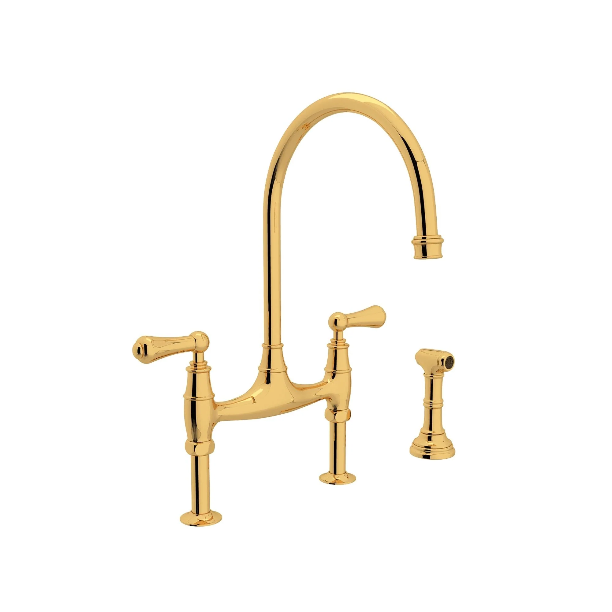 Perrin & Rowe U.4719 Georgian Era Bridge Kitchen Faucet With Side Spray - Image 7