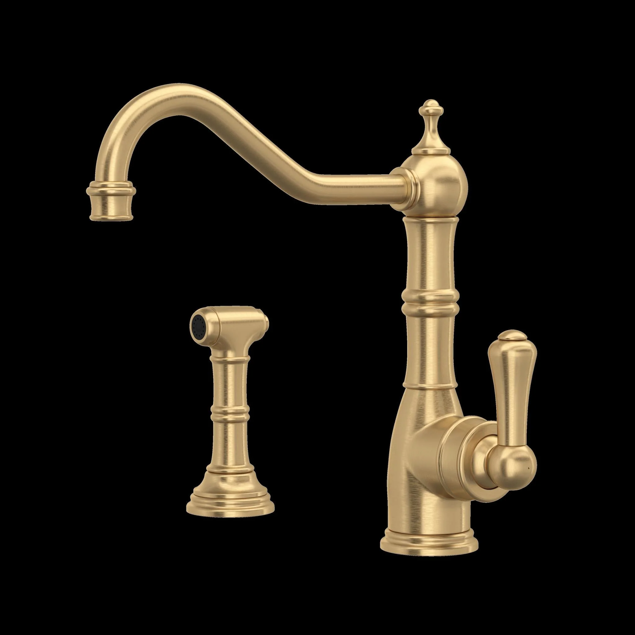 Perrin & Rowe U.4746 Edwardian Kitchen Faucet With Side Spray - Image 5
