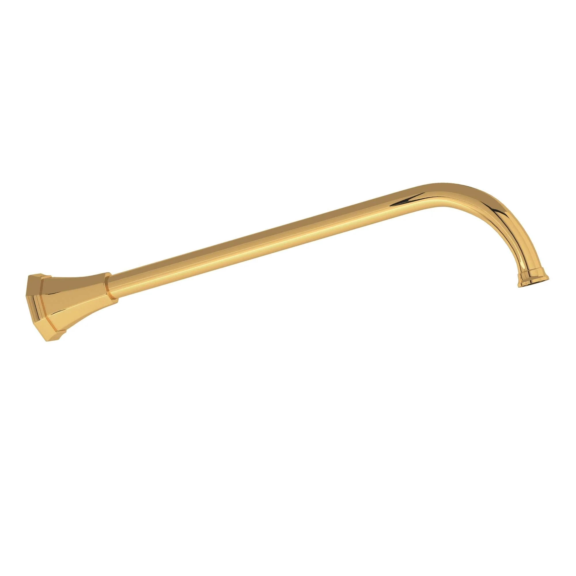 Perrin & Rowe U.5184 15" Reach Wall Mount Shower Arm With Octagonal Escutcheon - Image 2