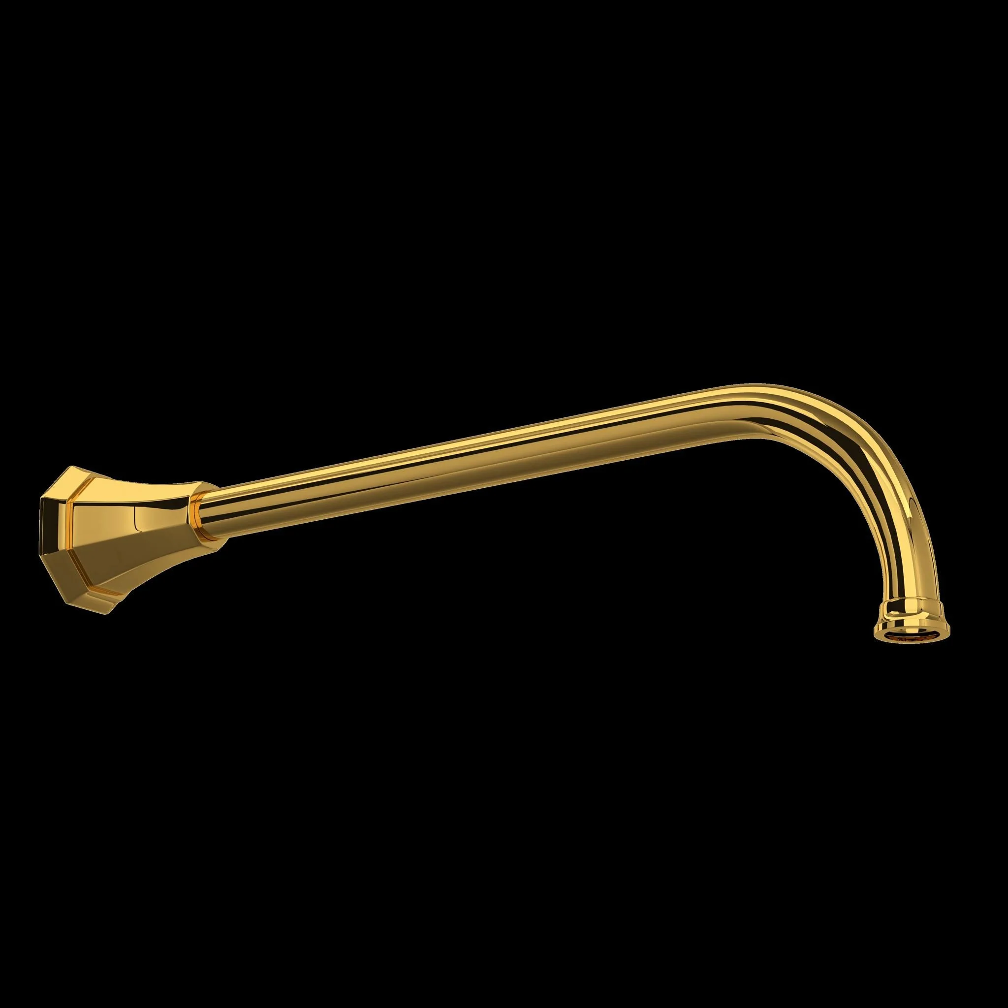 Perrin & Rowe U.5184 15" Reach Wall Mount Shower Arm With Octagonal Escutcheon - Image 5