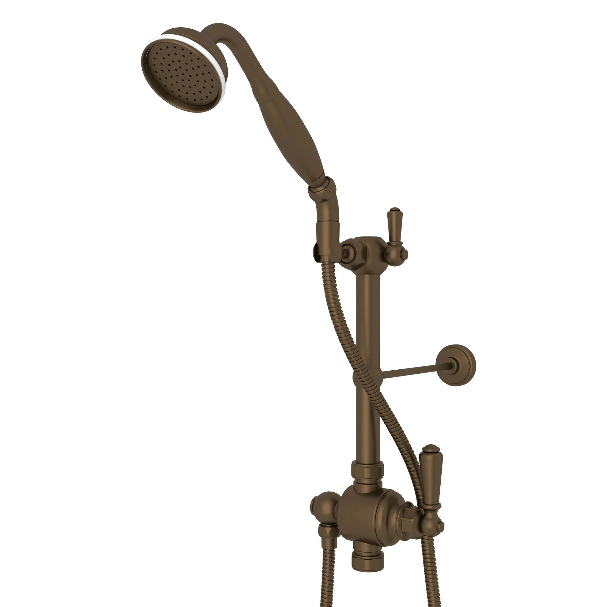 Perrin & Rowe U.5373N Riser Diverter, Handshower, Handshower Holder, Hose and 8" Thermostatic Outlet - Image 5