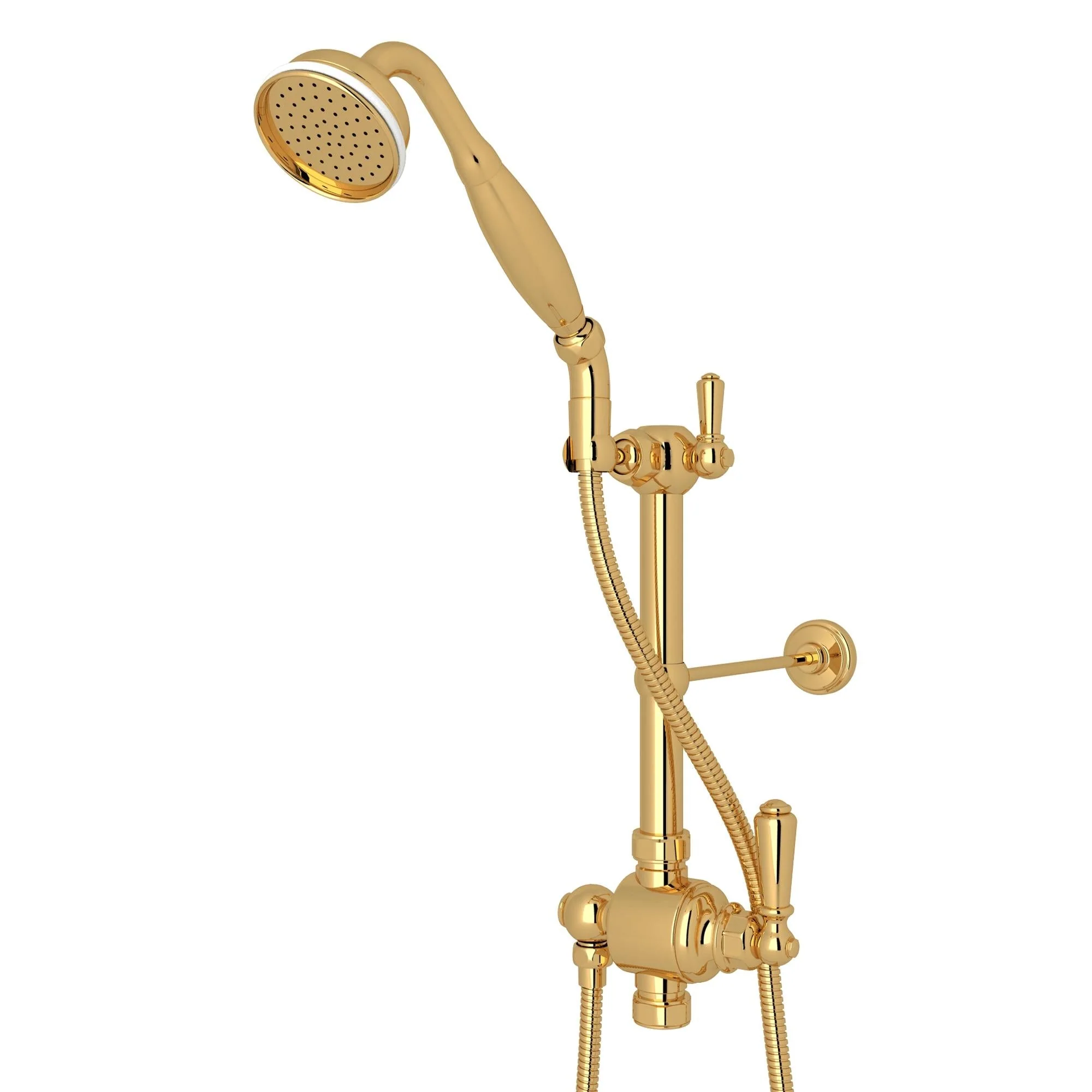Perrin & Rowe U.5373N Riser Diverter, Handshower, Handshower Holder, Hose and 8" Thermostatic Outlet - Image 6