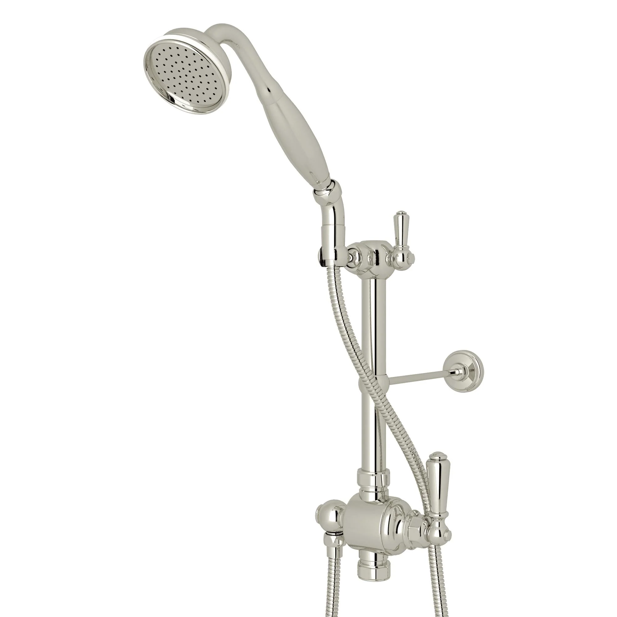 Perrin & Rowe U.5373N Riser Diverter, Handshower, Handshower Holder, Hose and 8" Thermostatic Outlet - Image 7