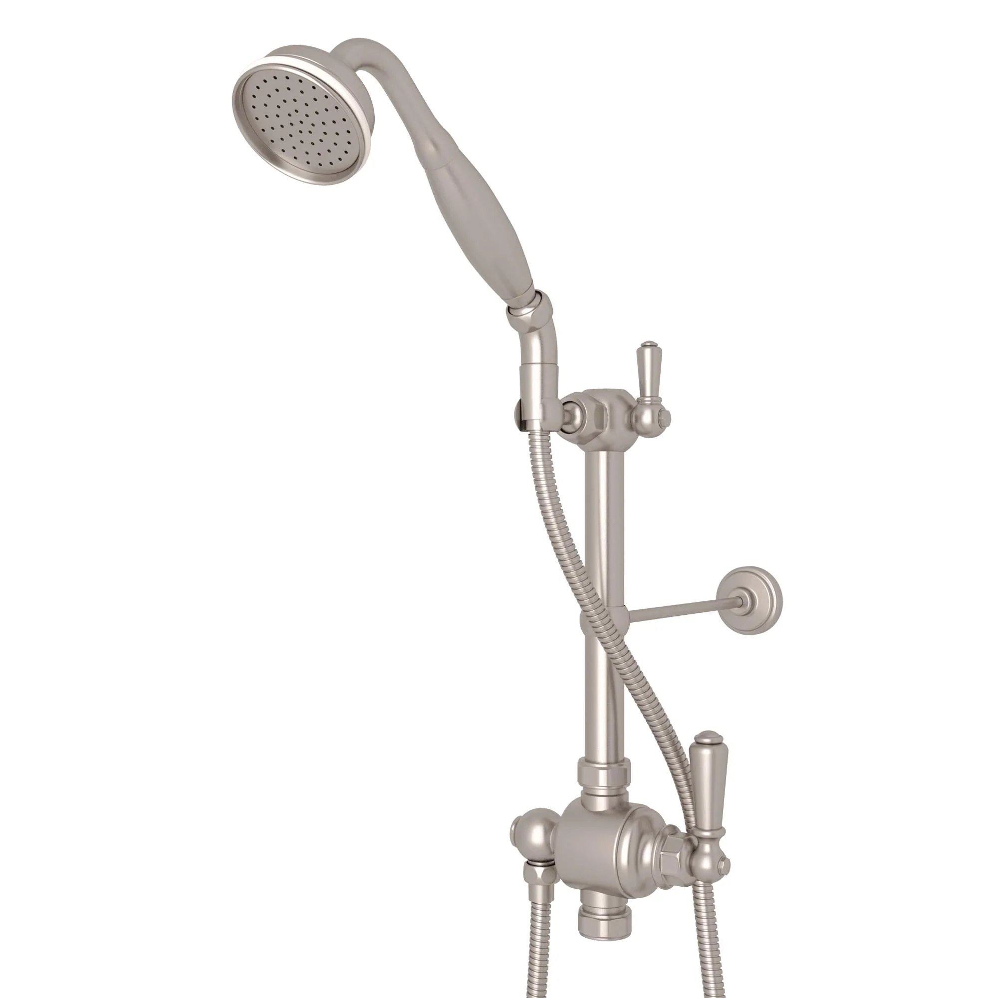 Perrin & Rowe U.5373N Riser Diverter, Handshower, Handshower Holder, Hose and 8" Thermostatic Outlet - Image 8