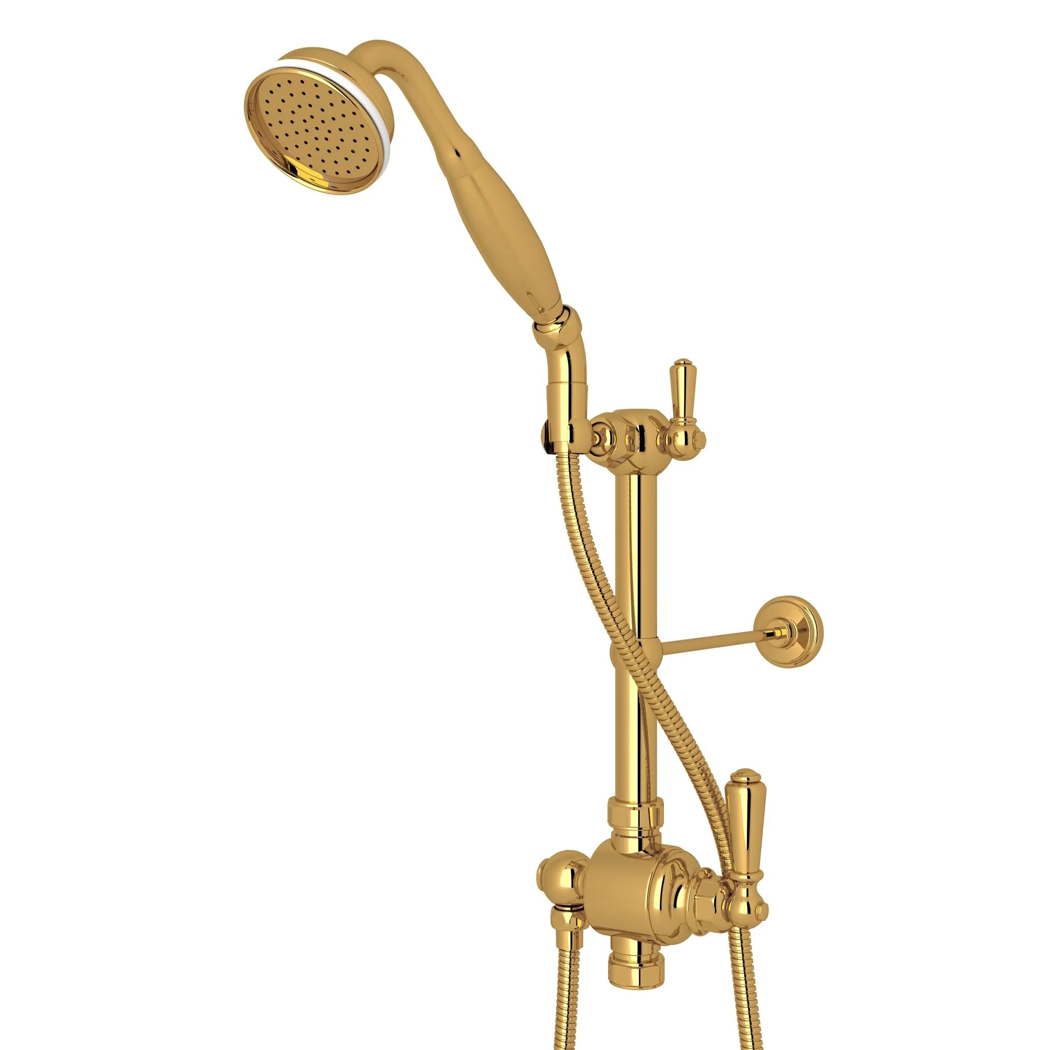 Perrin & Rowe U.5373N Riser Diverter, Handshower, Handshower Holder, Hose and 8" Thermostatic Outlet - Image 9