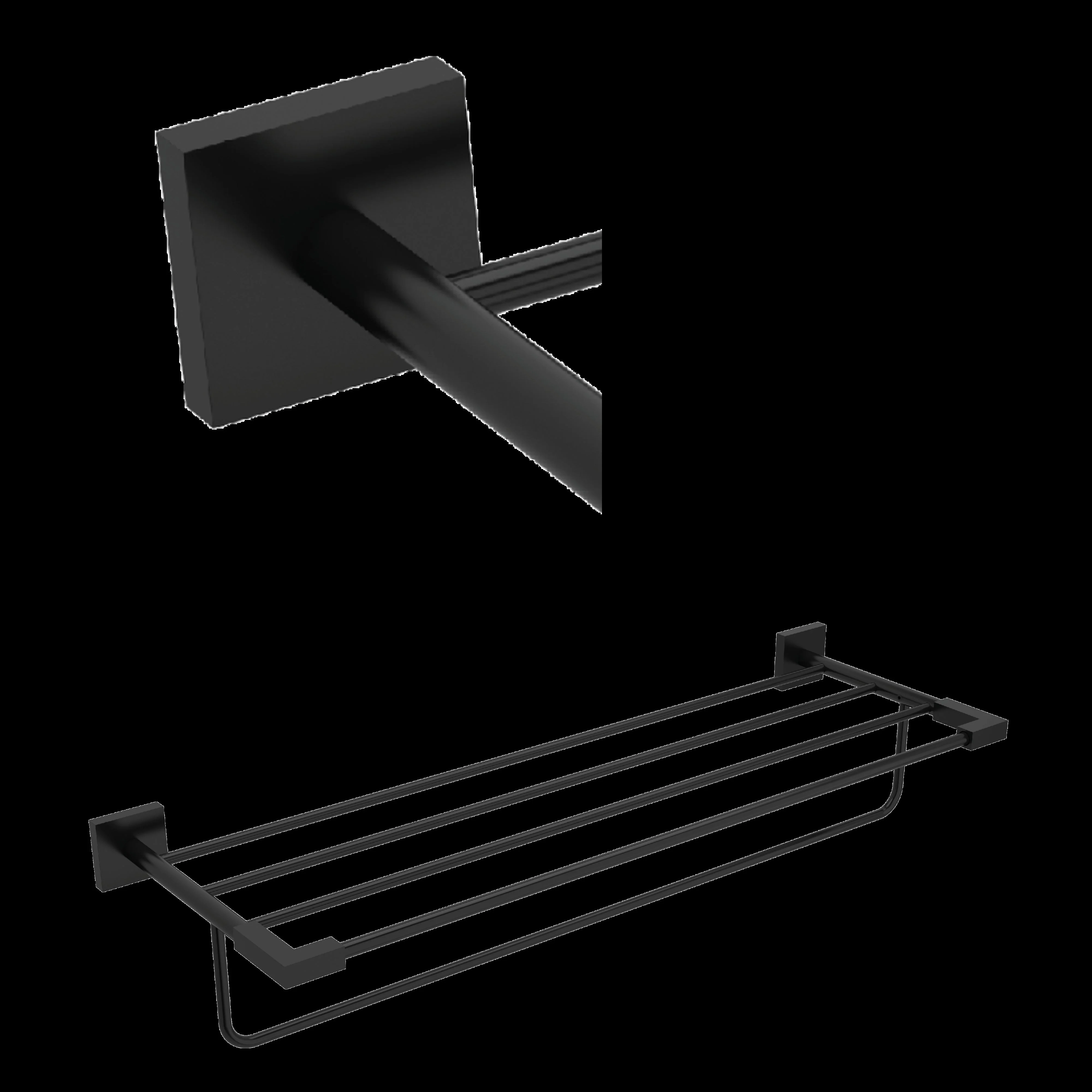 Riobel KS9 Kubik 24" Towel Bar With Shelf