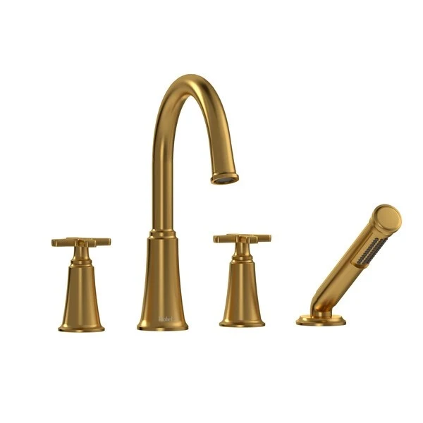 Riobel MMRD12 Momenti 4-Hole Deck Mount Tub Filler with C-Spout - Image 14