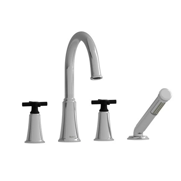 Riobel MMRD12 Momenti 4-Hole Deck Mount Tub Filler with C-Spout - Image 15