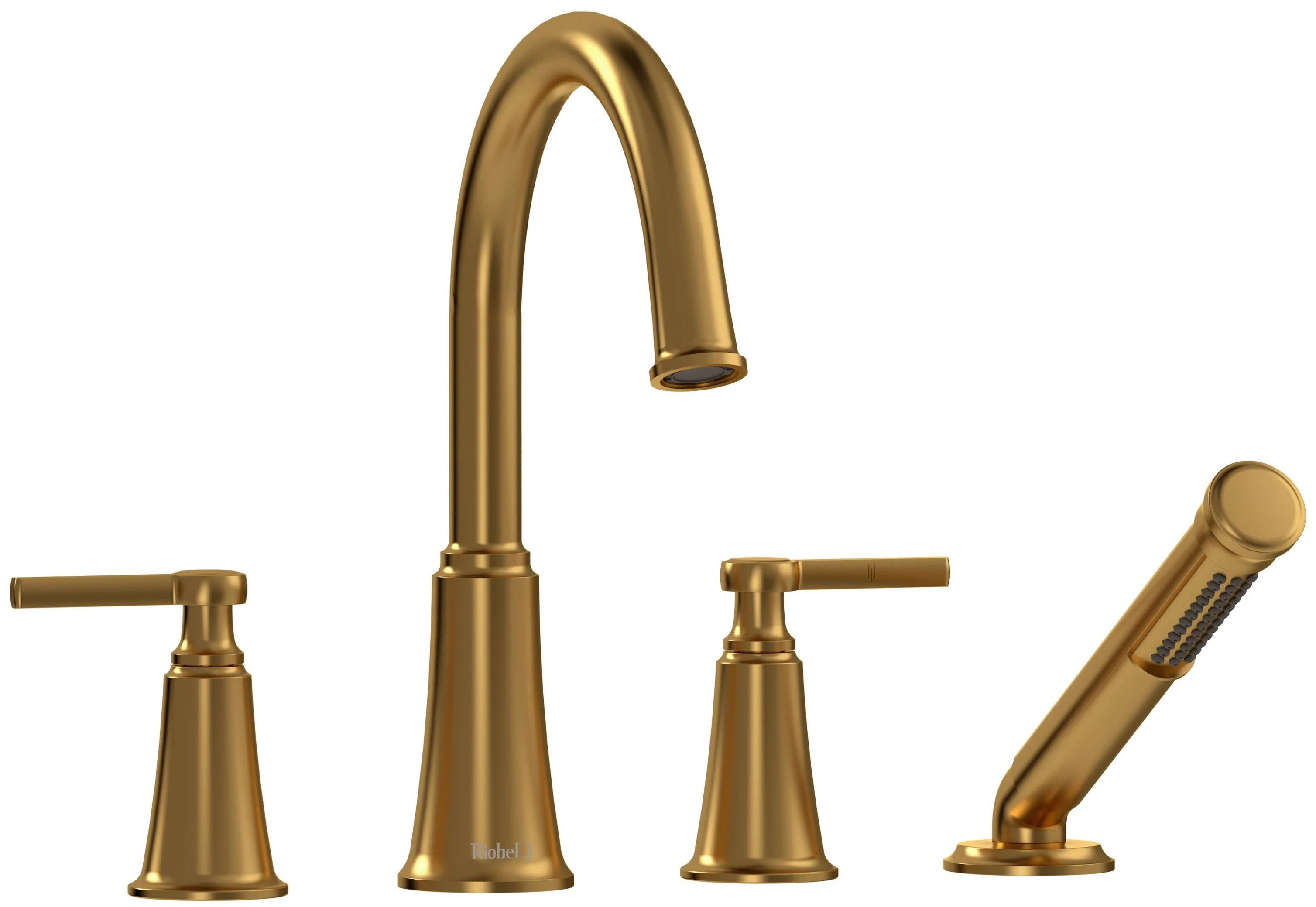 Riobel MMRD12 Momenti 4-Hole Deck Mount Tub Filler with C-Spout - Image 24