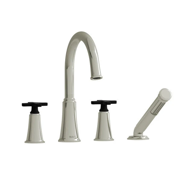 Riobel MMRD12 Momenti 4-Hole Deck Mount Tub Filler with C-Spout - Image 31