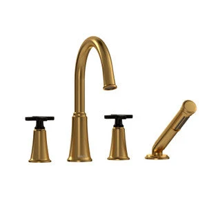 Riobel MMRD12 Momenti 4-Hole Deck Mount Tub Filler with C-Spout - Image 33
