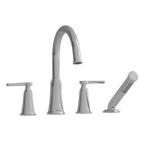 Riobel MMRD12 Momenti 4-Hole Deck Mount Tub Filler with C-Spout - Image 34