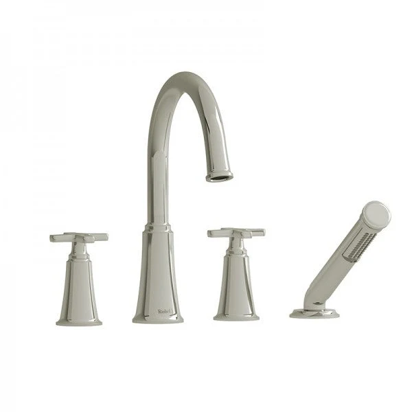Riobel MMRD12 Momenti 4-Hole Deck Mount Tub Filler with C-Spout - Image 36
