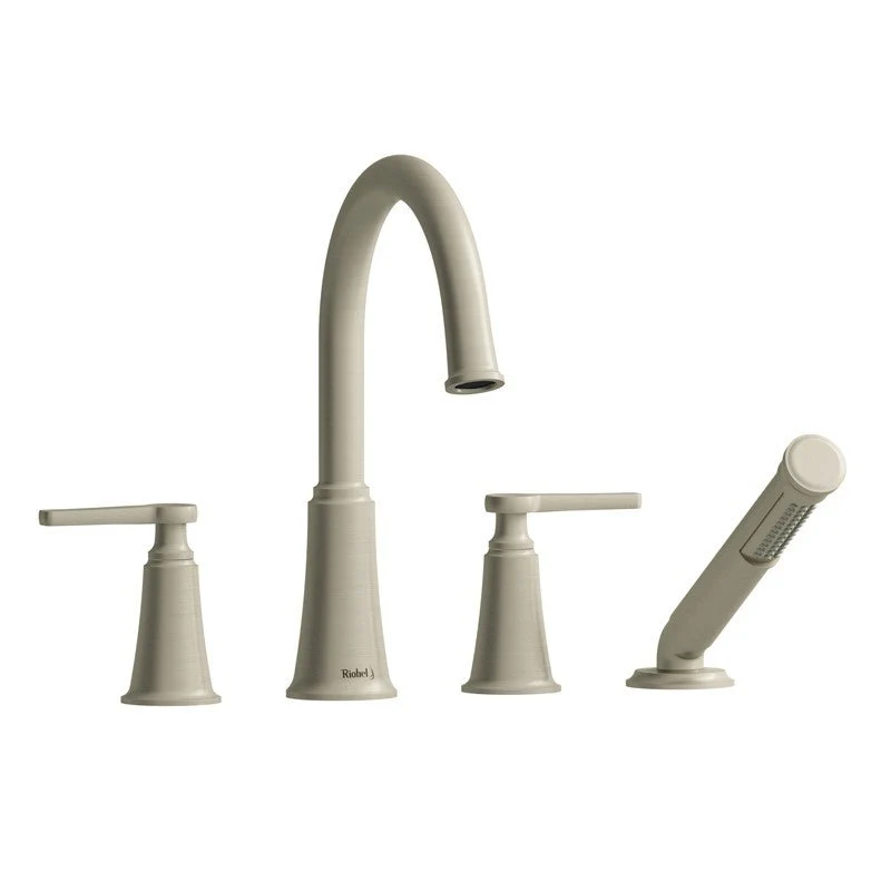 Riobel MMRD12 Momenti 4-Hole Deck Mount Tub Filler with C-Spout - Image 5