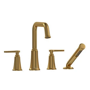 Riobel MMSQ12 Momenti 4-Hole Deck Mount Tub Filler with U-Spout - Image 18