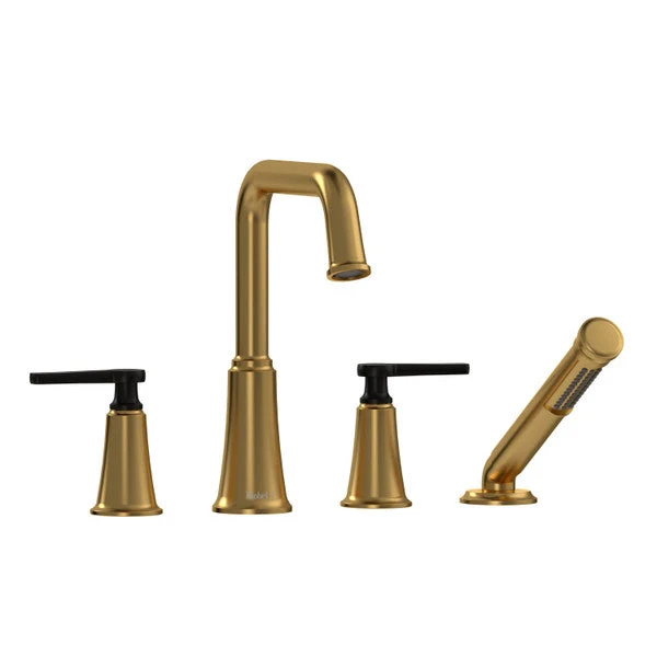 Riobel MMSQ12 Momenti 4-Hole Deck Mount Tub Filler with U-Spout - Image 21