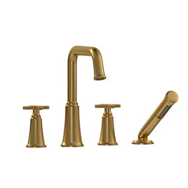 Riobel MMSQ12 Momenti 4-Hole Deck Mount Tub Filler with U-Spout - Image 30
