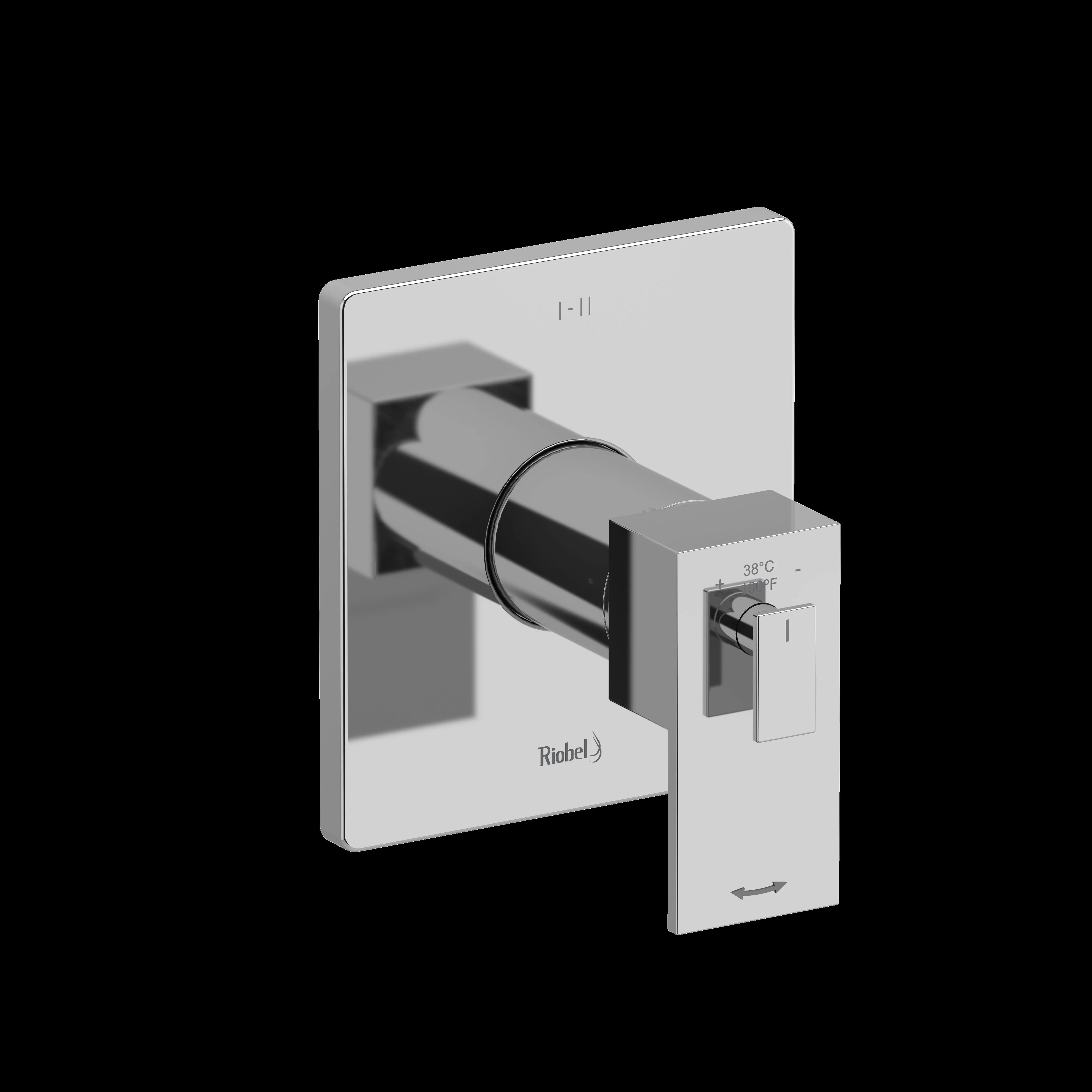 Riobel TUS23 Kubik 1/2" Therm & Pressure Balance Trim with 3 Functions - Image 3