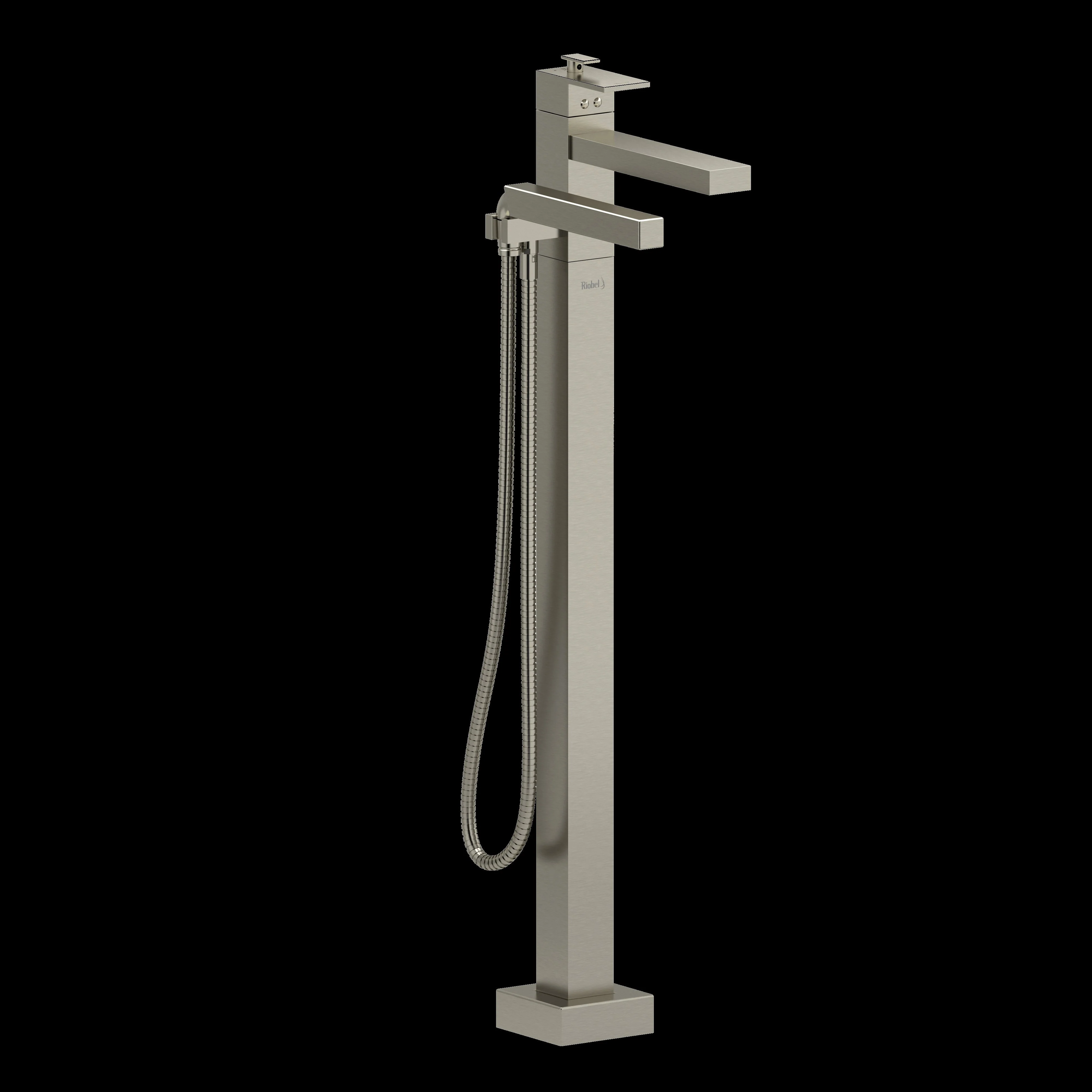 Riobel TUS39 Kubik Single Hole Floor Mount Tub Filler Trim - Image 2