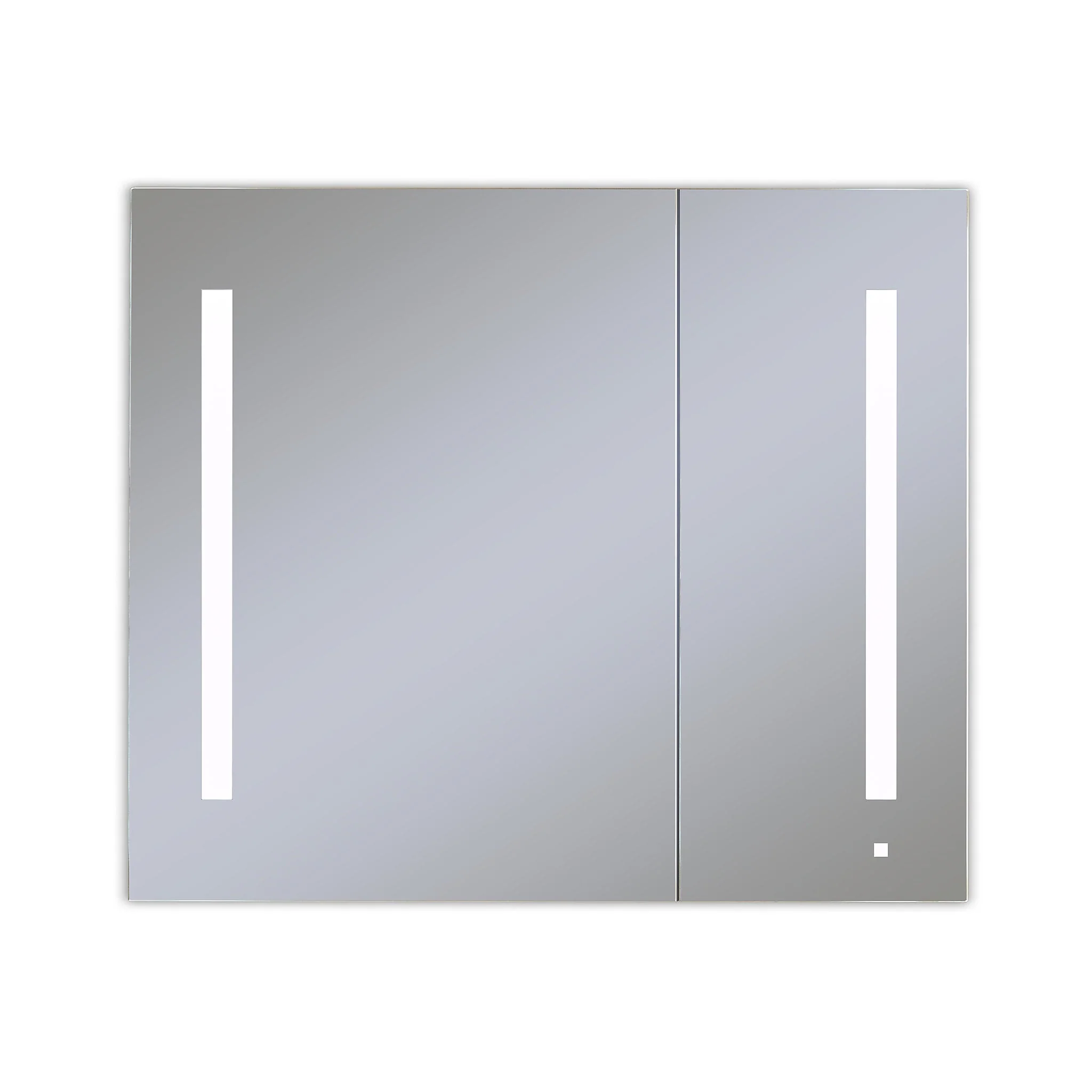 robern AC3630D4P2L AiO Lighted Cabinet, 36" x 30" x 4", Two Door, LUM Lighting, 4000K Temperature (Cool Light), Dimmable, Electrical Outlet, USB Charging Ports, Left Hinge