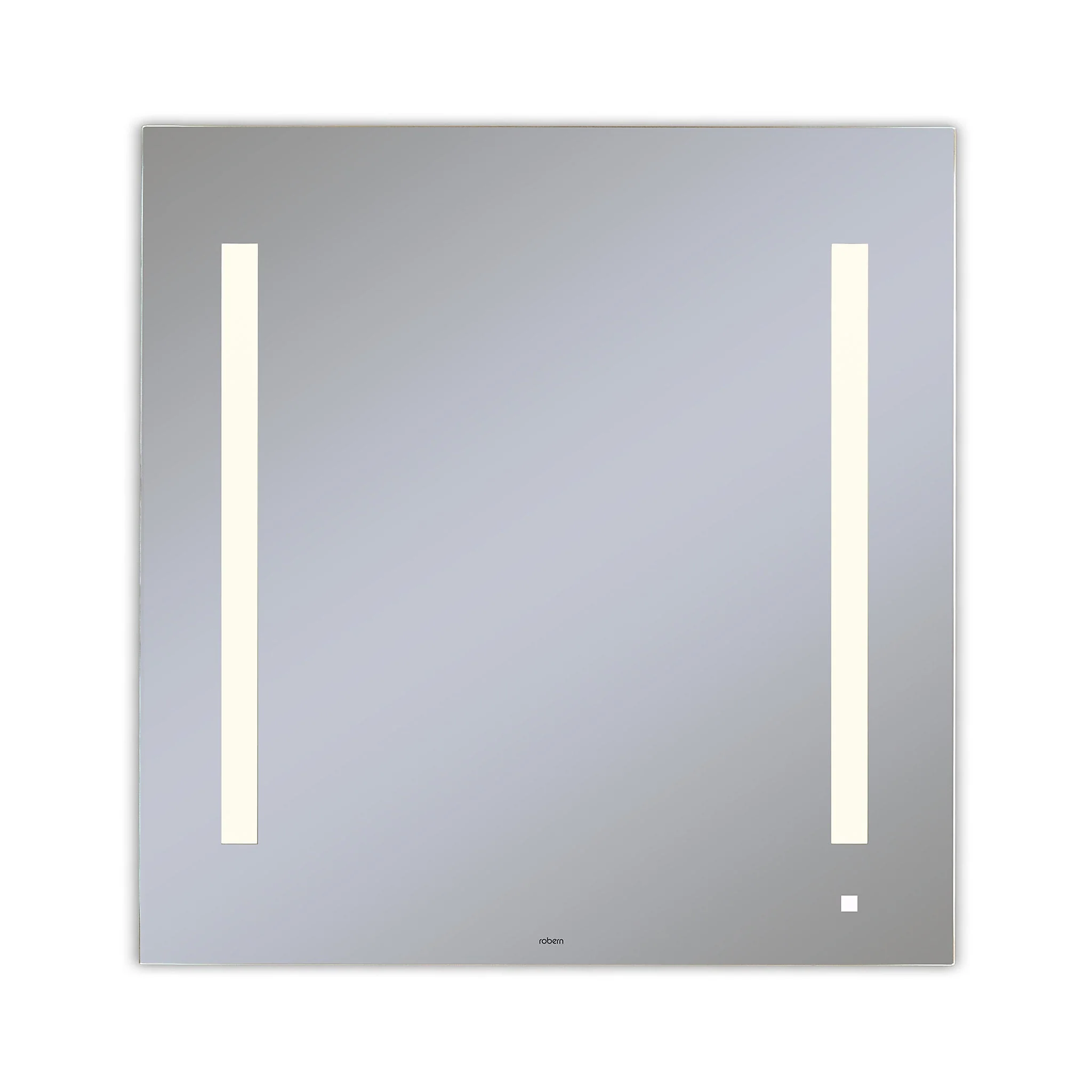 robern AM3030RFPAW AiO Lighted Mirror, 30" x 30" x 1-1/2", LUM Lighting, 2700K Temperature (Warm Light), Dimmable, OM Audio, USB Charging Ports