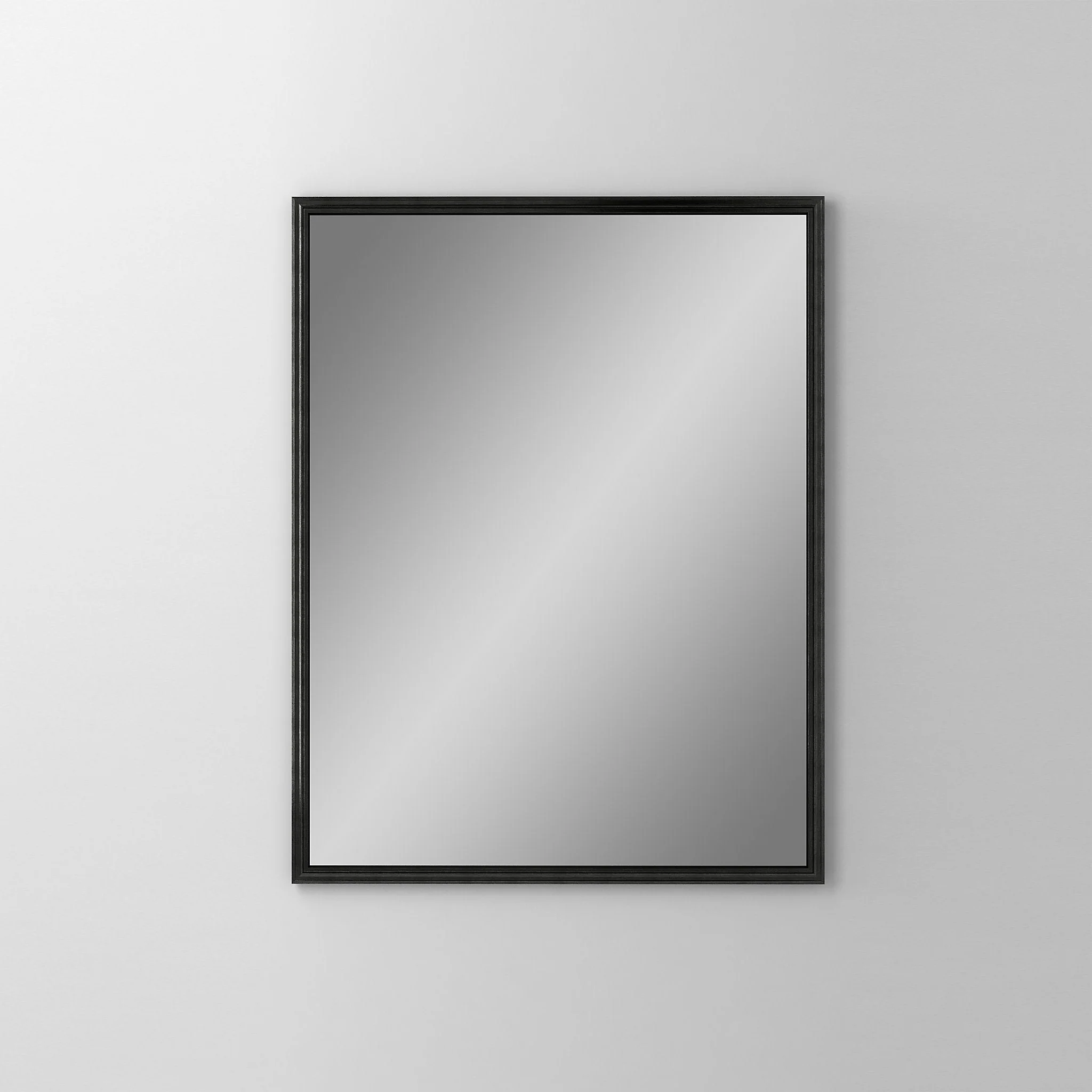 robern DC2430D4RMG74 Main Line Cabinet, 24" x 30" x 4", Rosemont Frame, Brushed Black, Reversible Hinge, Non-Electric