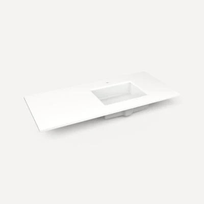 Robern Engineered Stone Top Quartz Stone Vanity Top, 49" x 3/4" x 22", Right Offset Undercounter Sink, Single Hole - Image 5