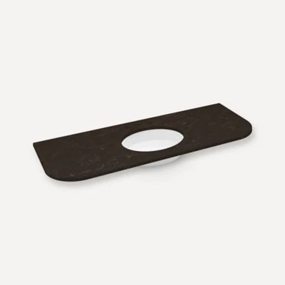 Robern Engineered Stone Top Quartz Stone Vanity Top, 56" x 1-1/8" x 23", Center Undercounter Sink, Three Hole, For Rosebrook - Image 5