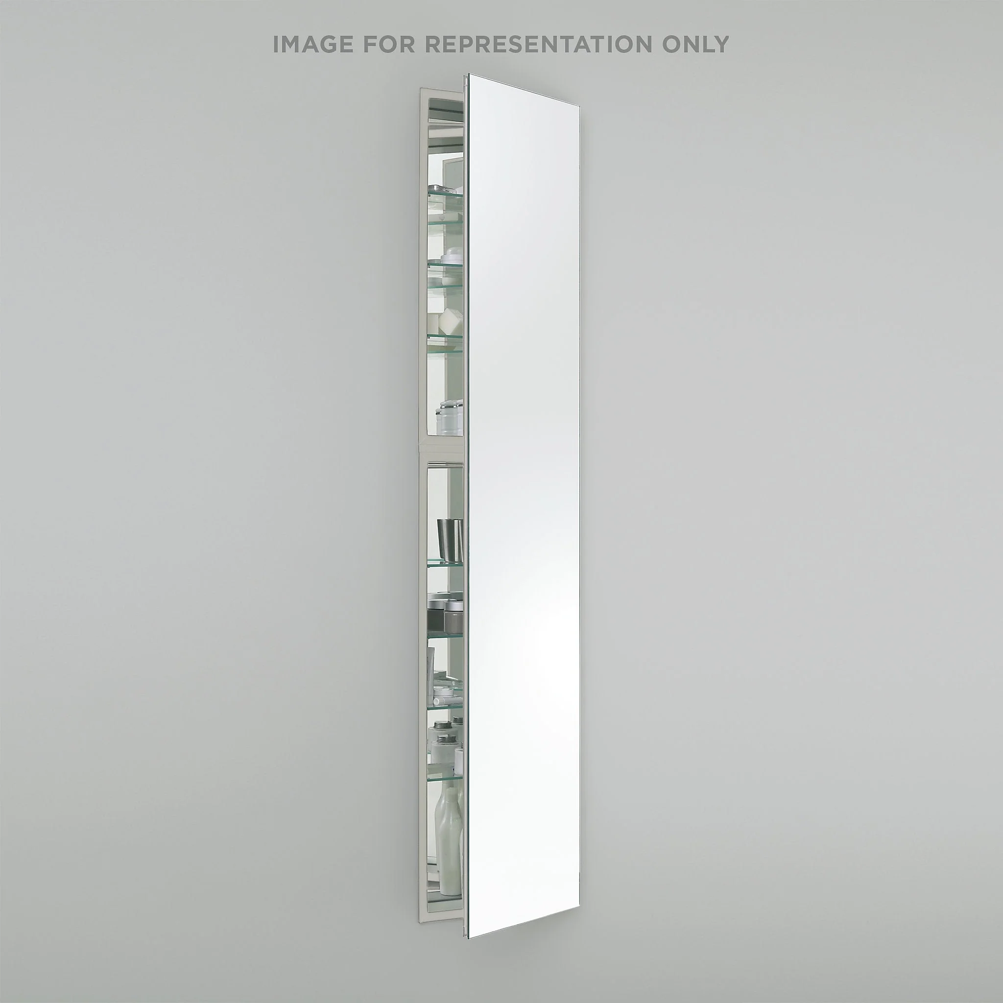 robern MC2070D8FBRE2 M Series Cabinet, 20" x 70" x 8", Full Length, Bevel Edge, Right Hinge, Electric