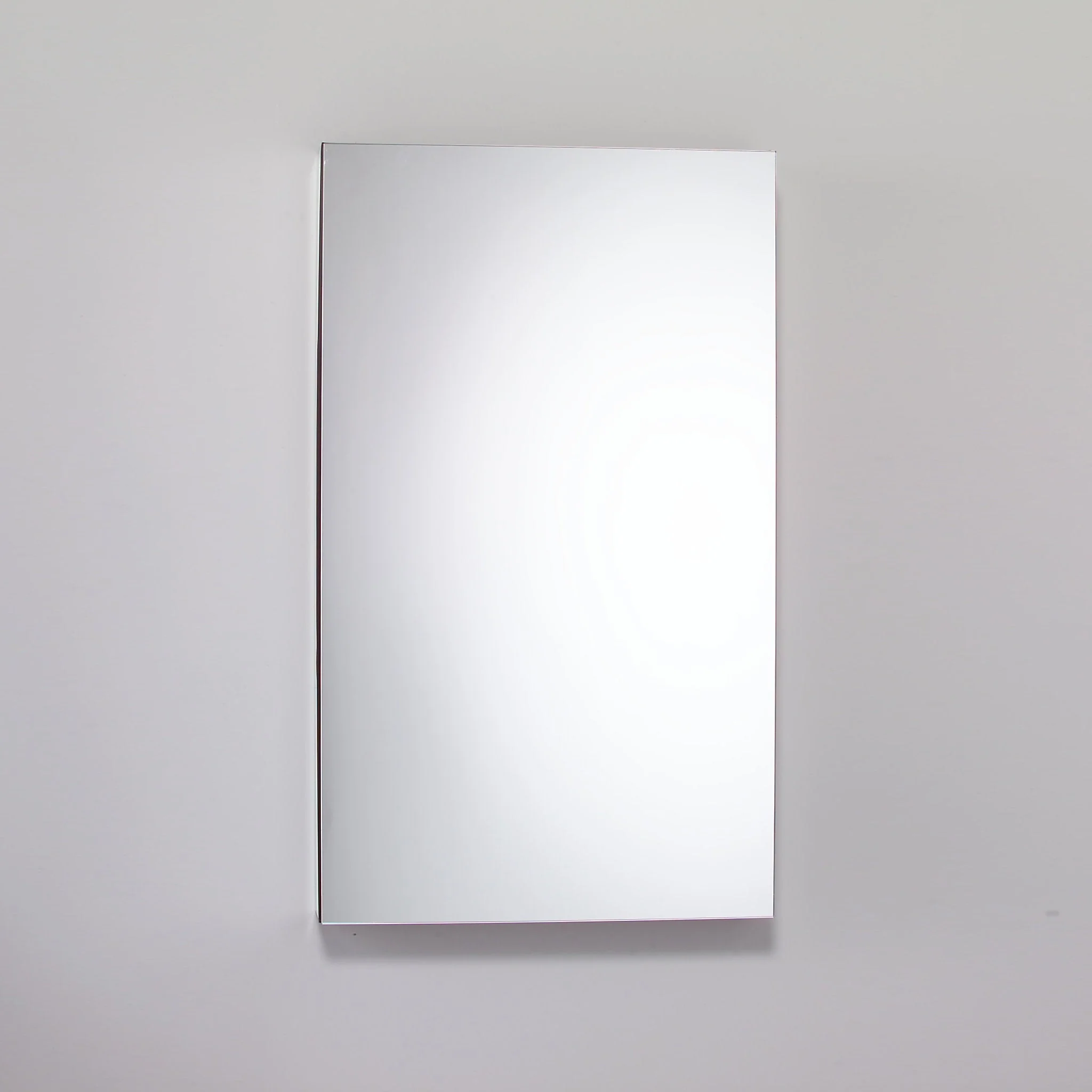 robern MC2440D4FPLE4 M Series Cabinet, 24" x 40" x 4", Flat Top, Polished Edge, Left Hinge, Electric, Night Light, Defogger